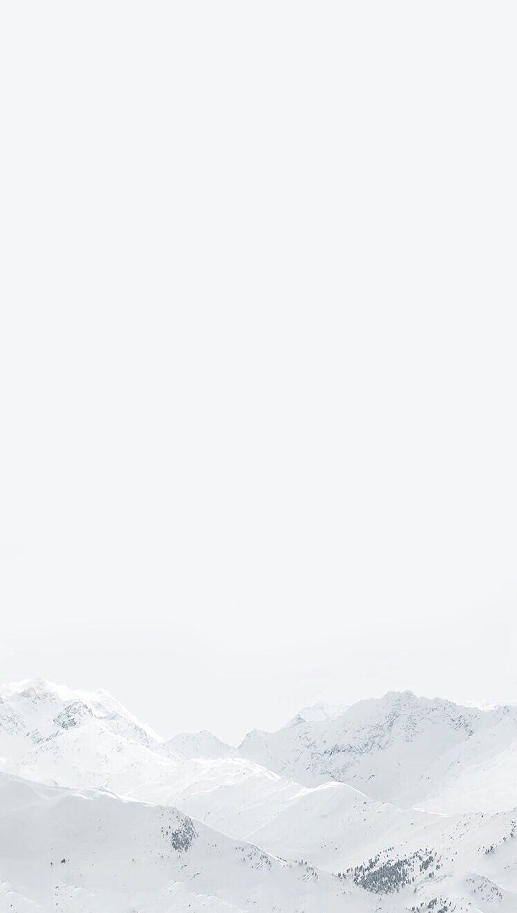 White, pure, Winter mountain, wallpaper, iPhone, clean, beauty