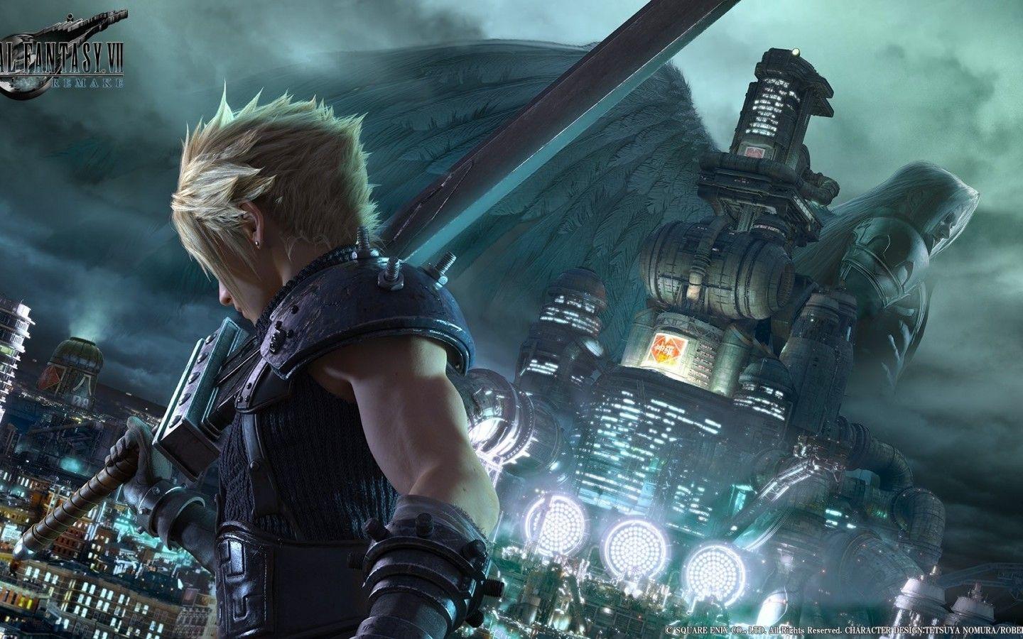 Download 1440x900 Final Fantasy Vii, Cloud Strife, Big Sword, Armor
