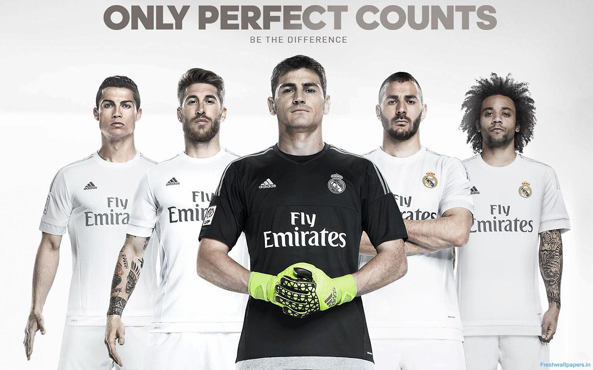 Real Madrid CF 2015 2016 Adidas Home Kit Wallpaper