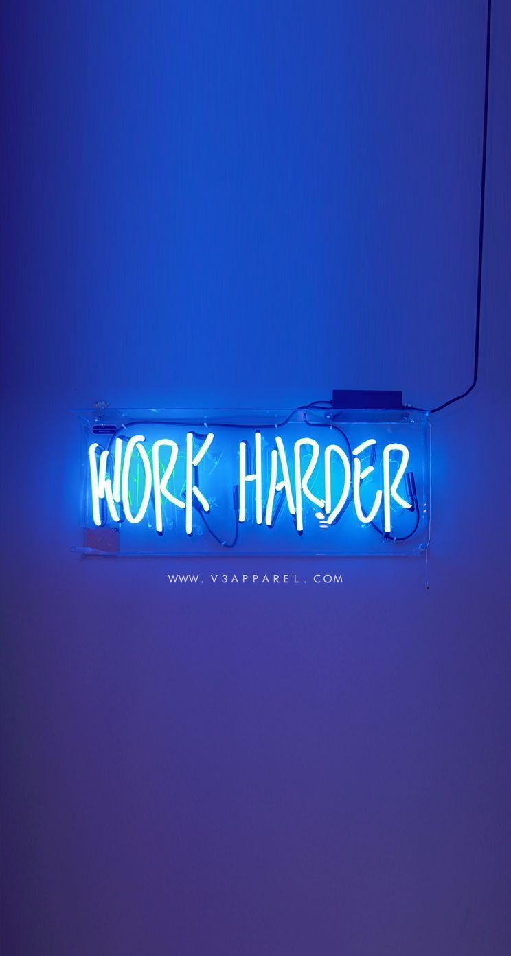 WORK HARDER! Download this phone wallpaper and many more for motivation on the go. Wallpaper iphone quotes, Wallpaper quotes, Motivational quotes
