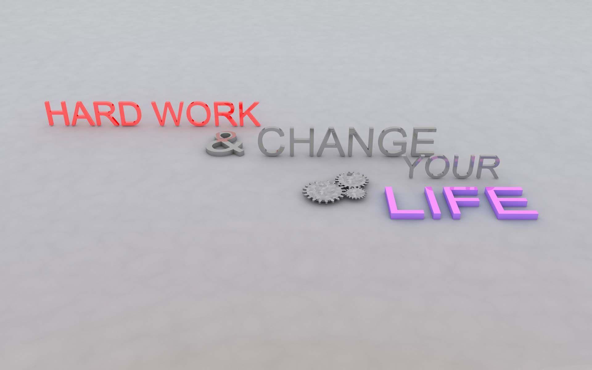 Hard Work Change Your Life. HD Motivation Wallpaper for Mobile