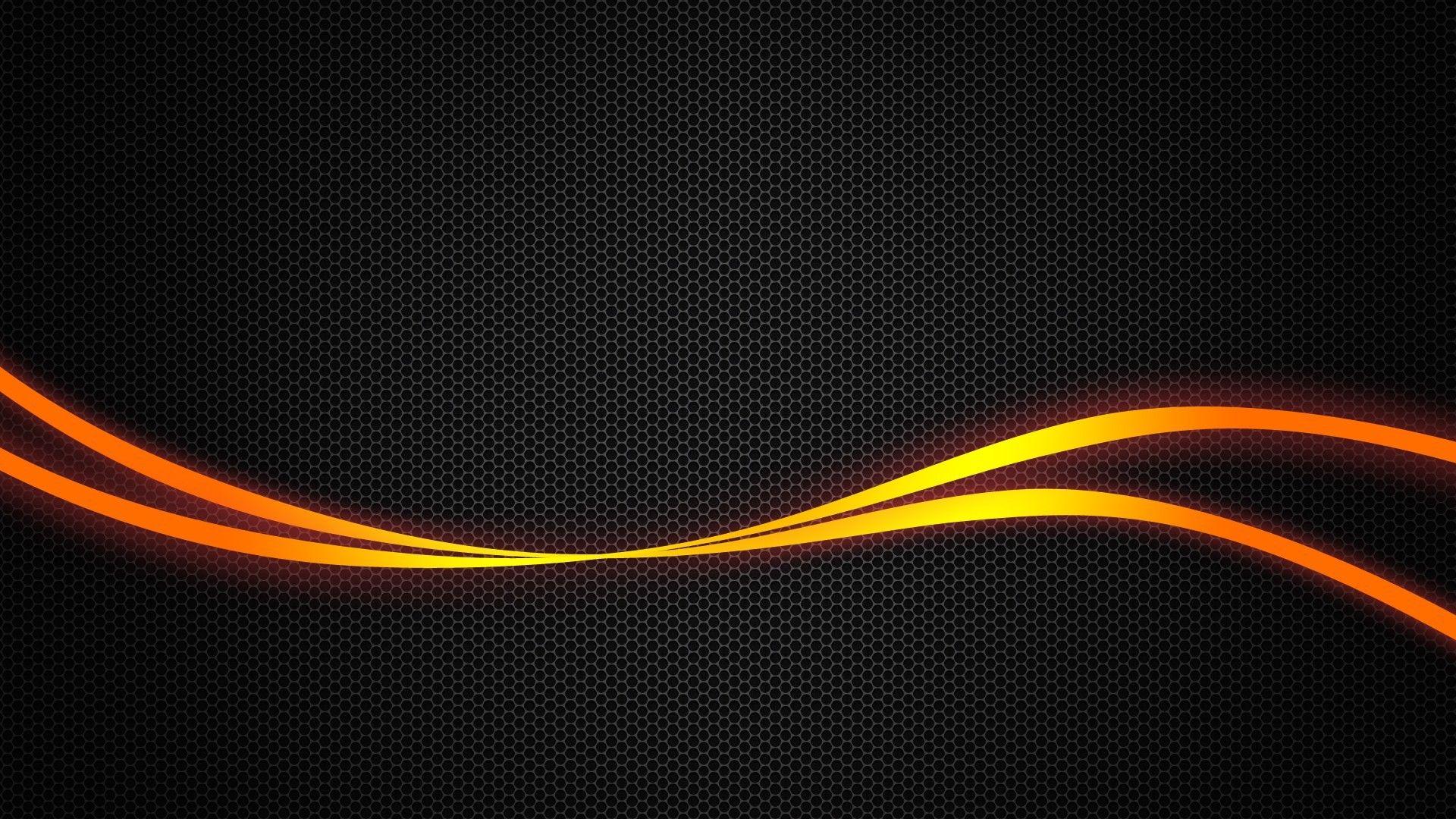 Orange background wavy and bokeh Vector Free Download 1920x1080