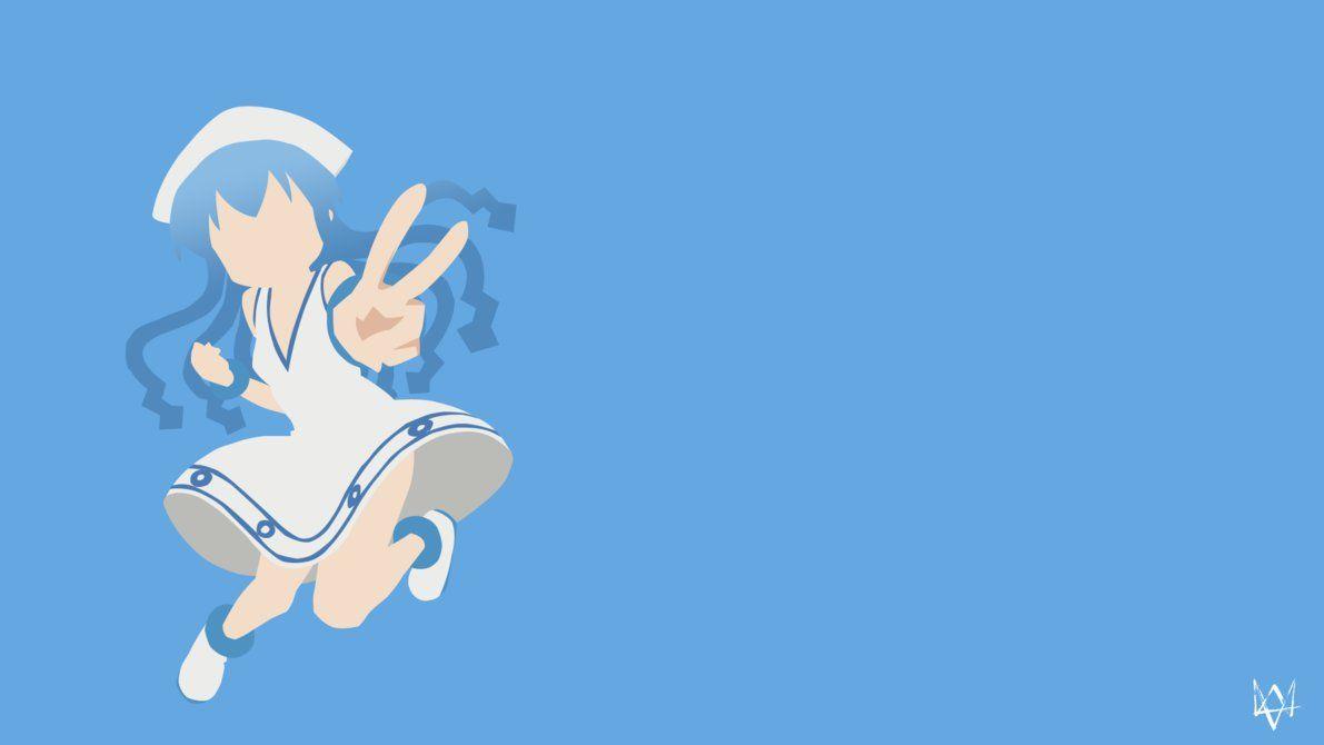 Ika Musume (Squid Girl) Minimalist Anime Wallpaper