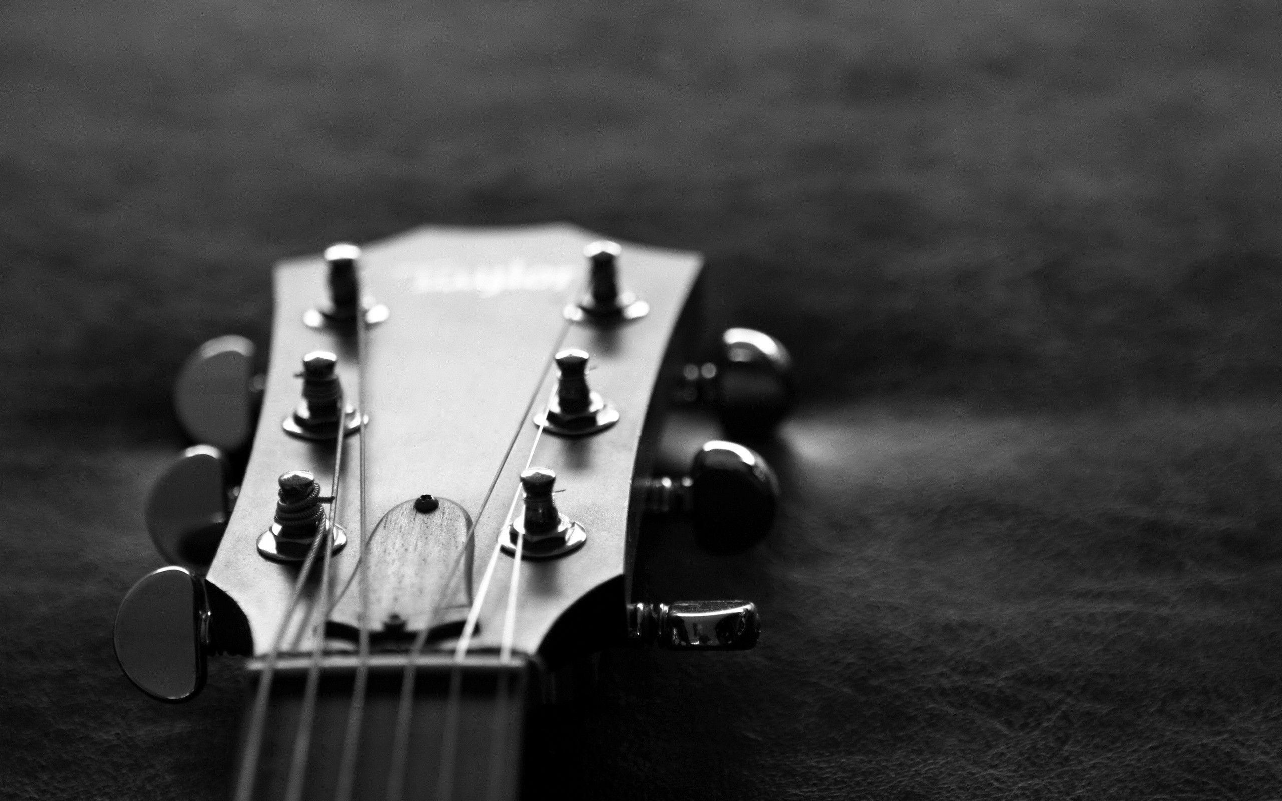 Wallpaper.wiki Monochrome Acoustic Guitar Wallpaper 2560x1600 PIC