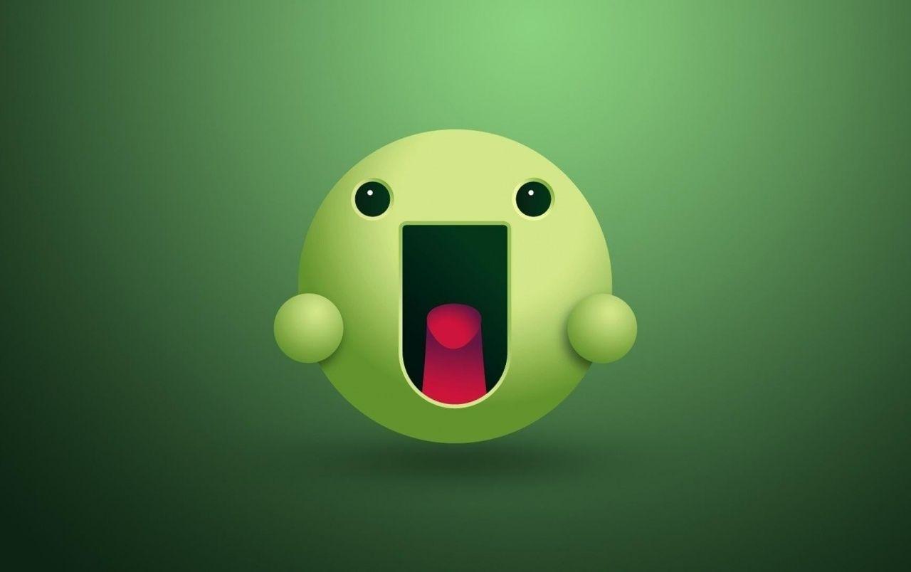 Green Smiley Face wallpaper. Green Smiley Face