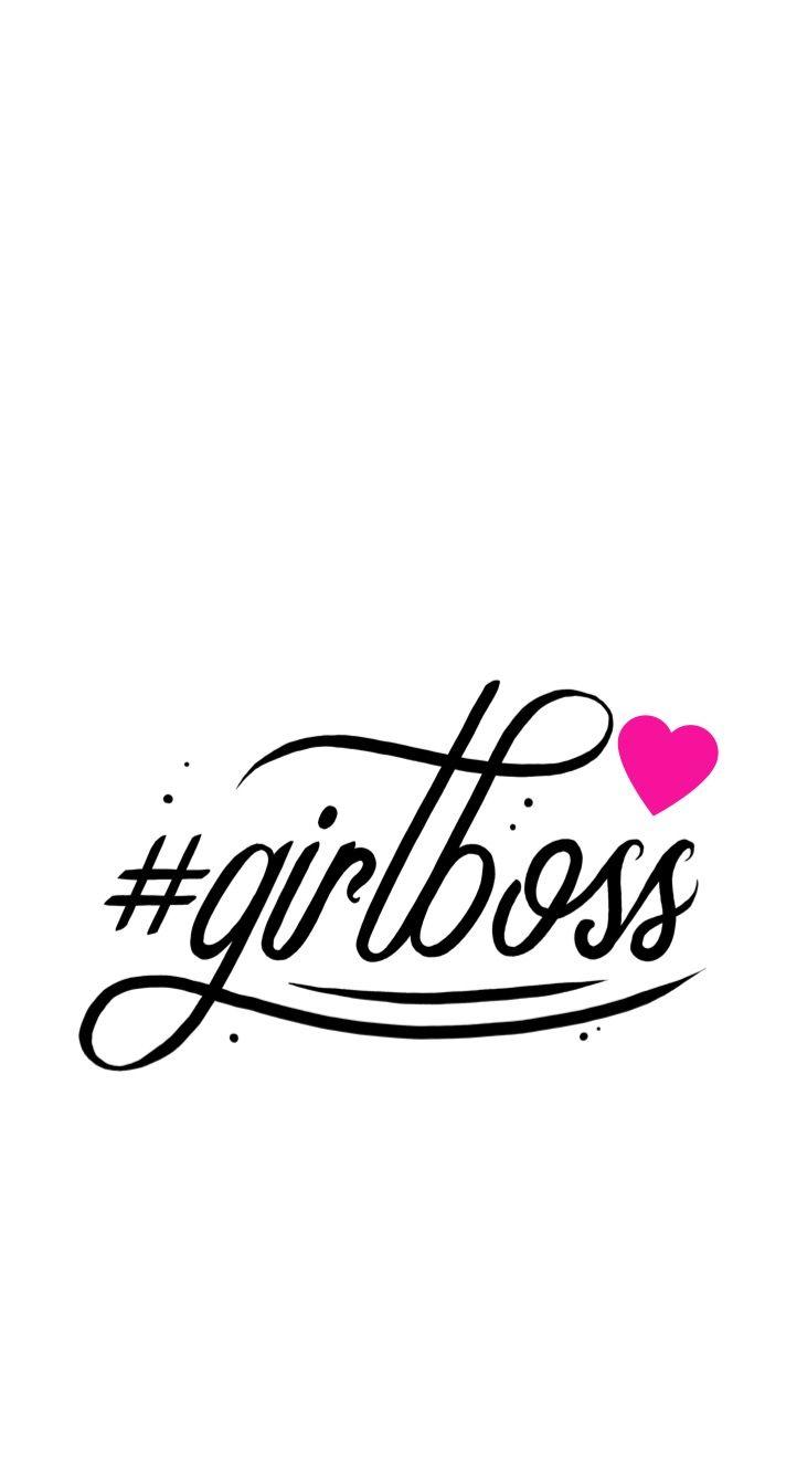 Simple, quote, wallpaper, background, iPhone, girlboss, girl boss, pink, heart, hashtag. Boss wallpaper, Girl boss wallpaper, Girl boss quotes