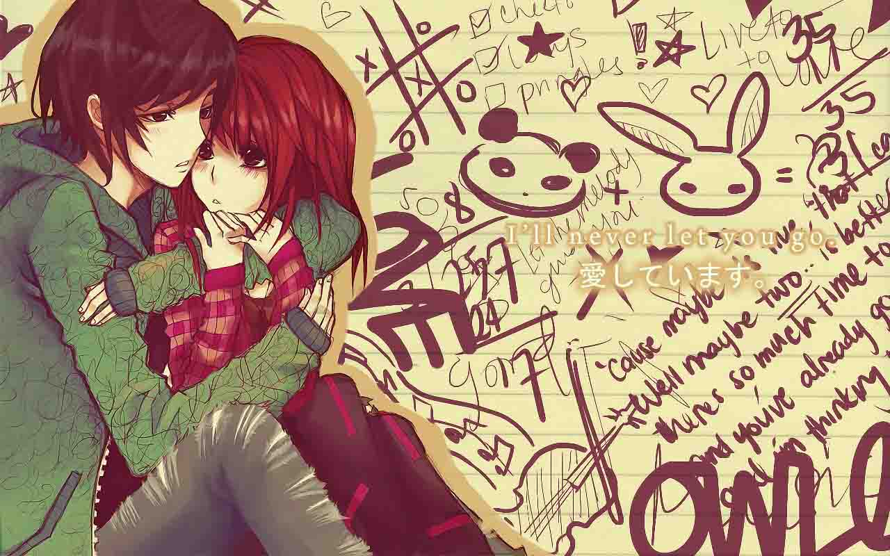 Anime Girl and Boy Love Wallpaper