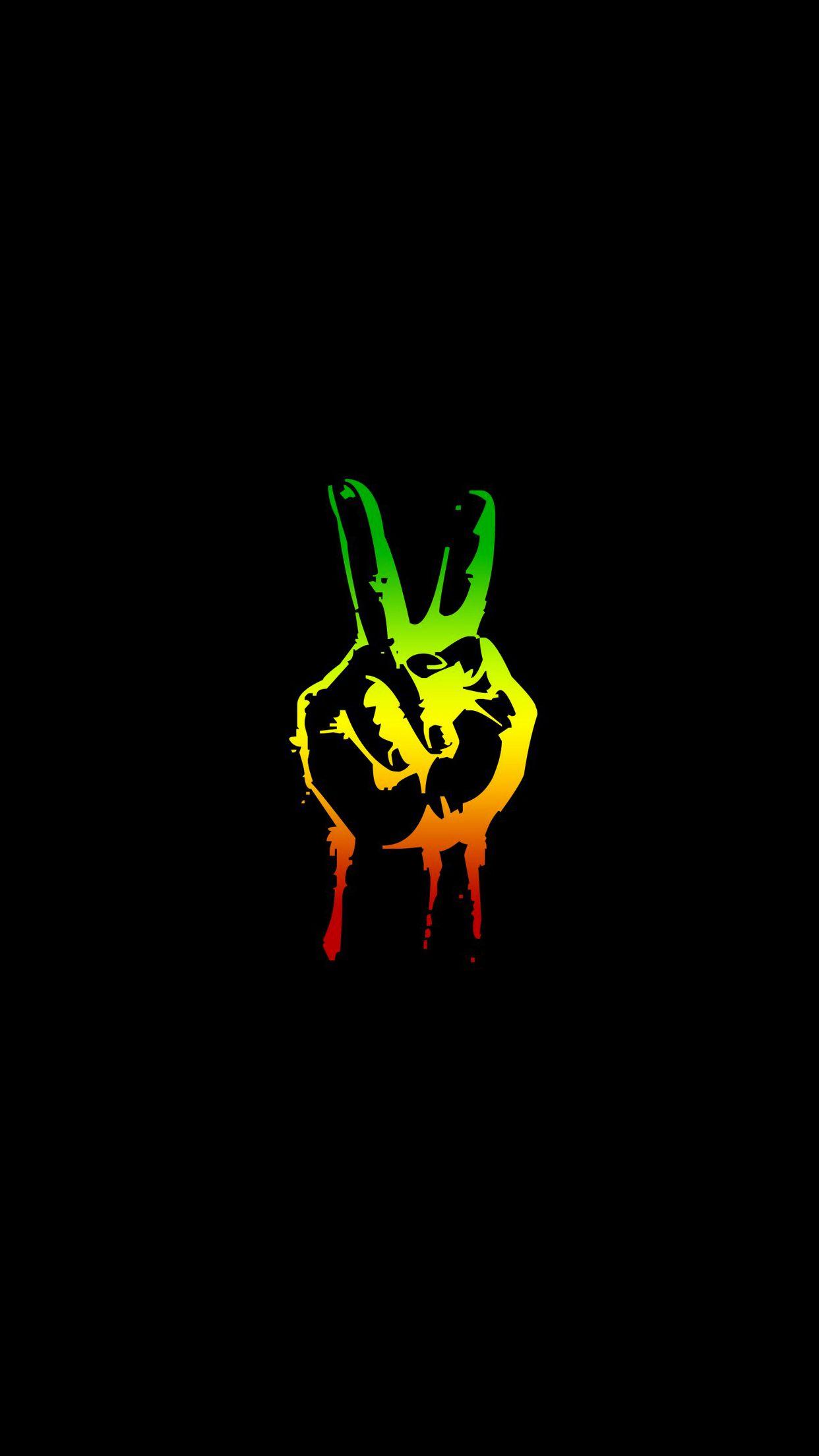 Reggae peace Wallpaper for iPhone X, 6