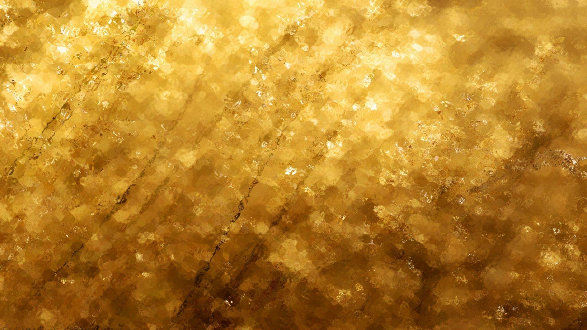 Download wallpaper 2048x1152 gold, background, texture ultrawide