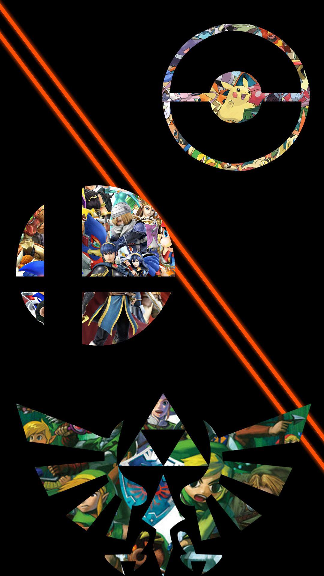 Pokemon, Legend Of Zelda, SSB4 Phone Wallpaper