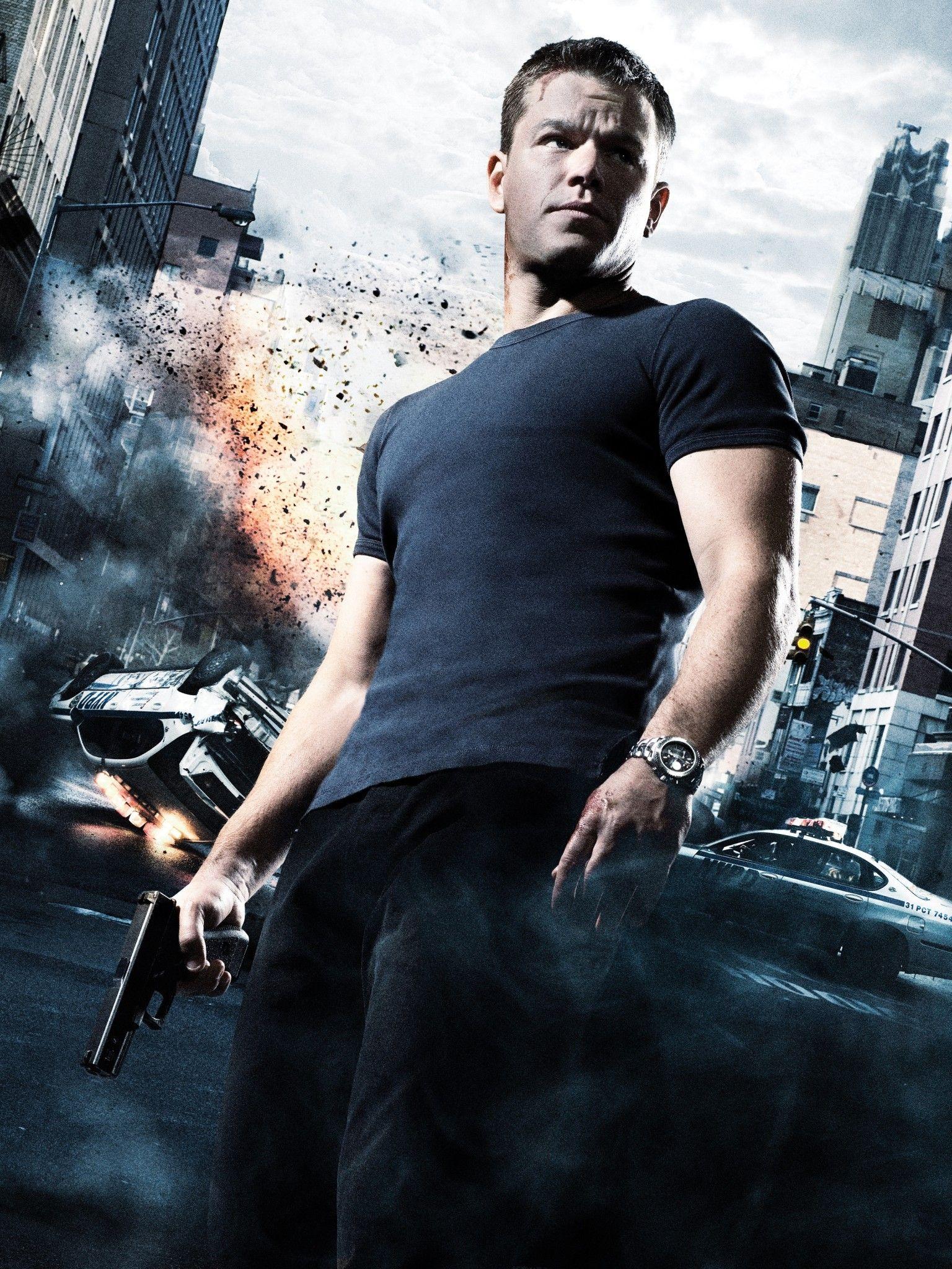 Download 1536x2048 The Bourne Ultimatum, Matt Damon, Explosion