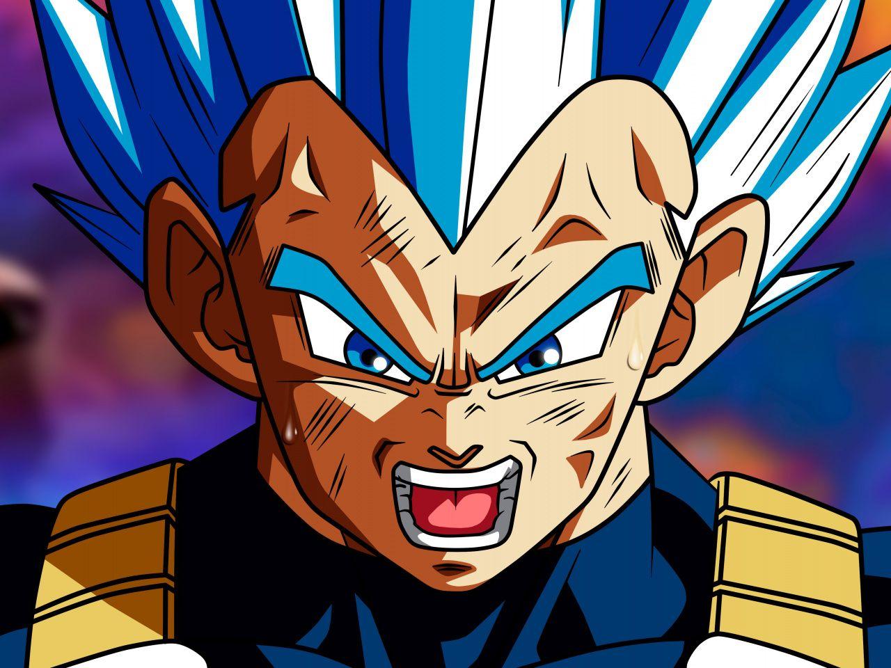 Download 1280x960 wallpaper anime boy, dragon ball super, vegeta
