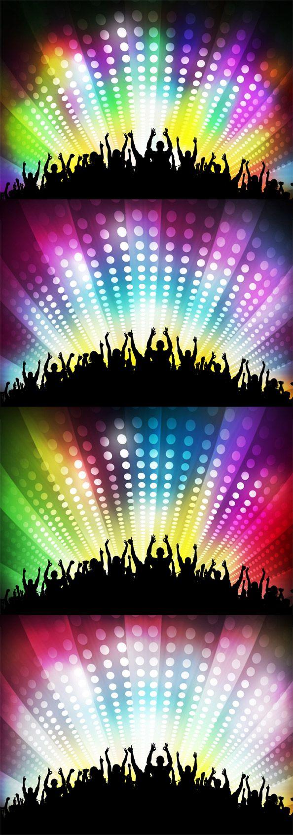 Free Disco Party Background PSD Files
