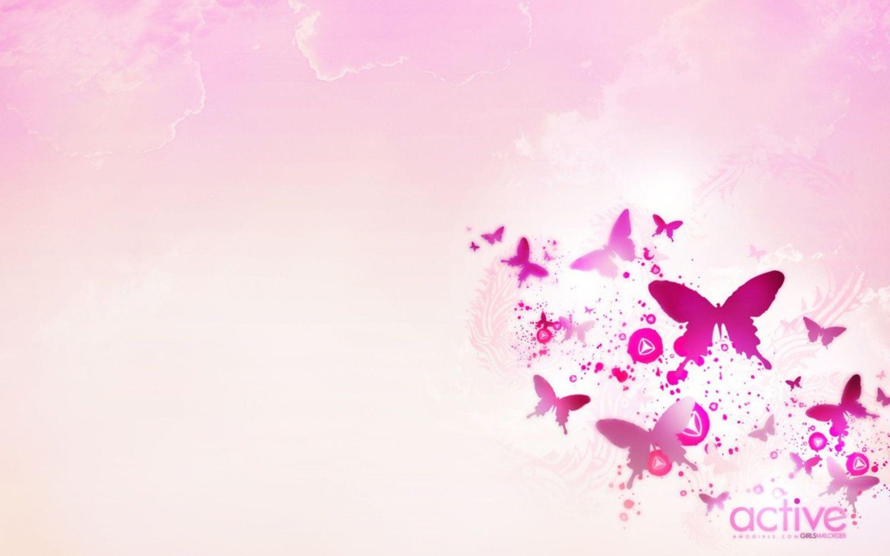 Pink butterfly wallpaper HD background