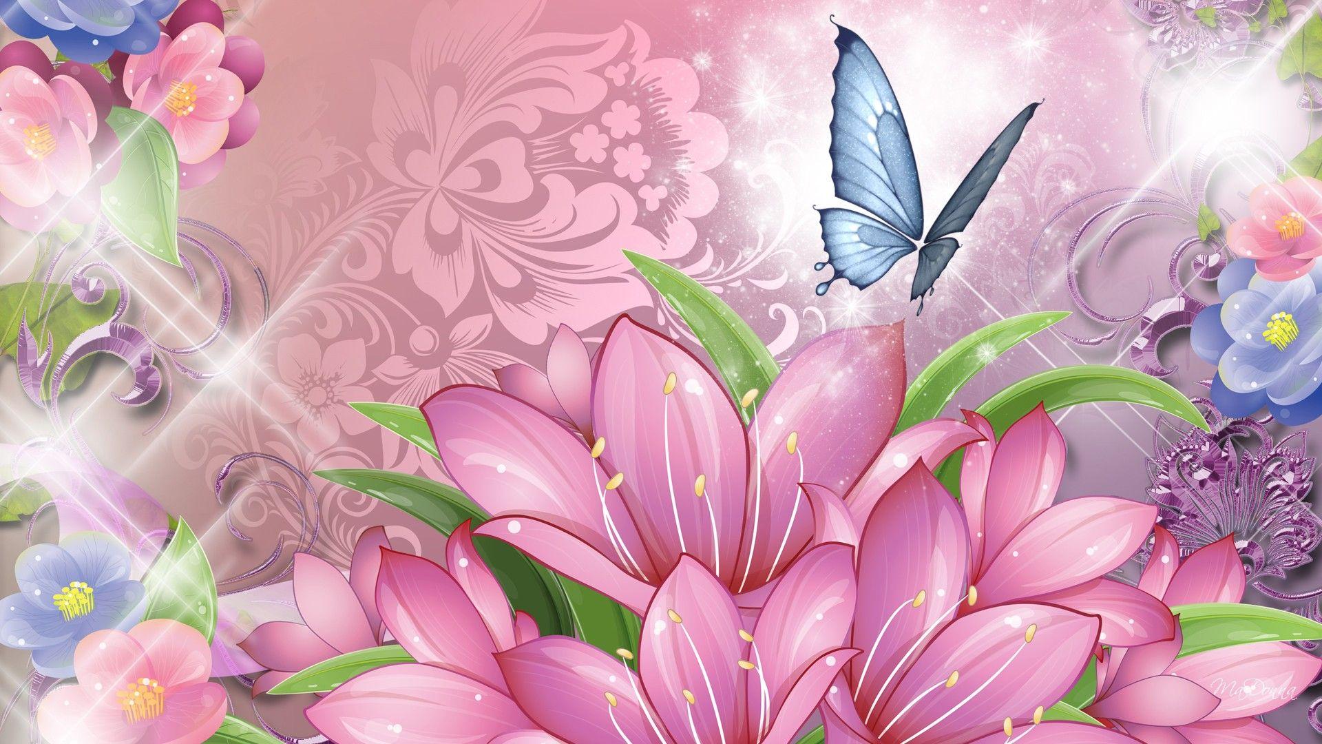 Pink Butterfly Wallpapers Desktop Wallpaper Cave