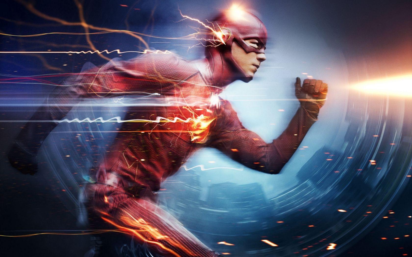 Download wallpaper 1680x1050 the flash, grant gustin, superhero