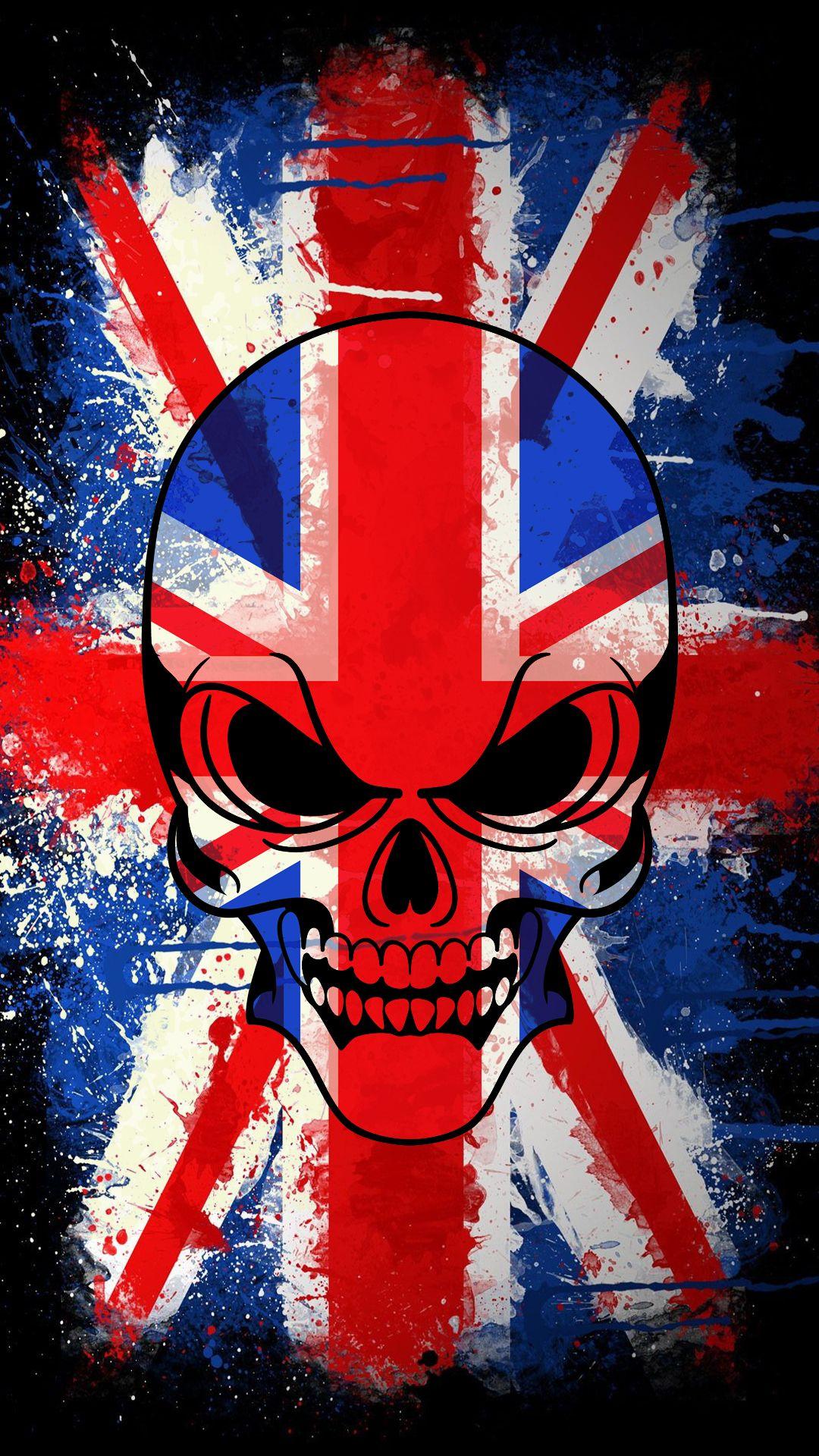 Free HD British Skull Phone Wallpaper.3368