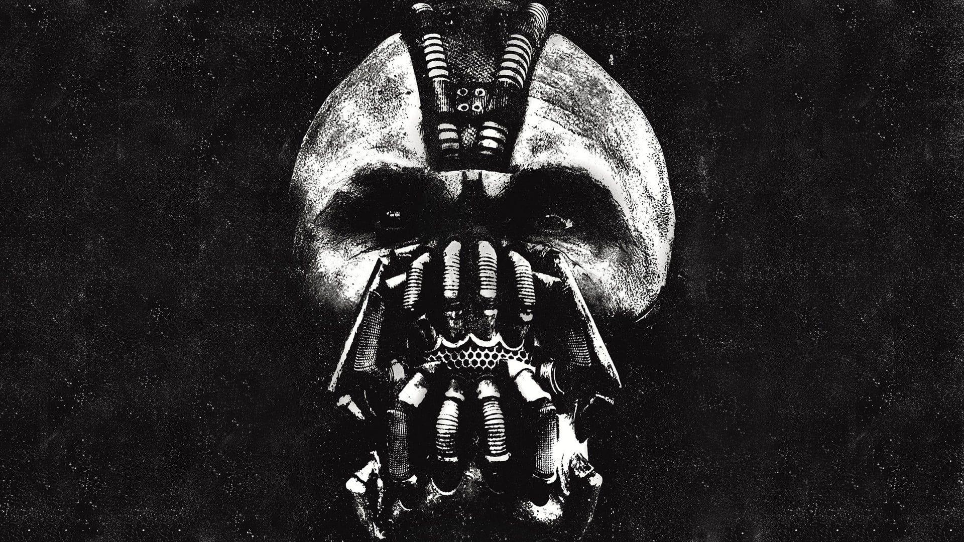 Gray skull digital wallpaper, Batman, Bane, The Dark Knight Rises