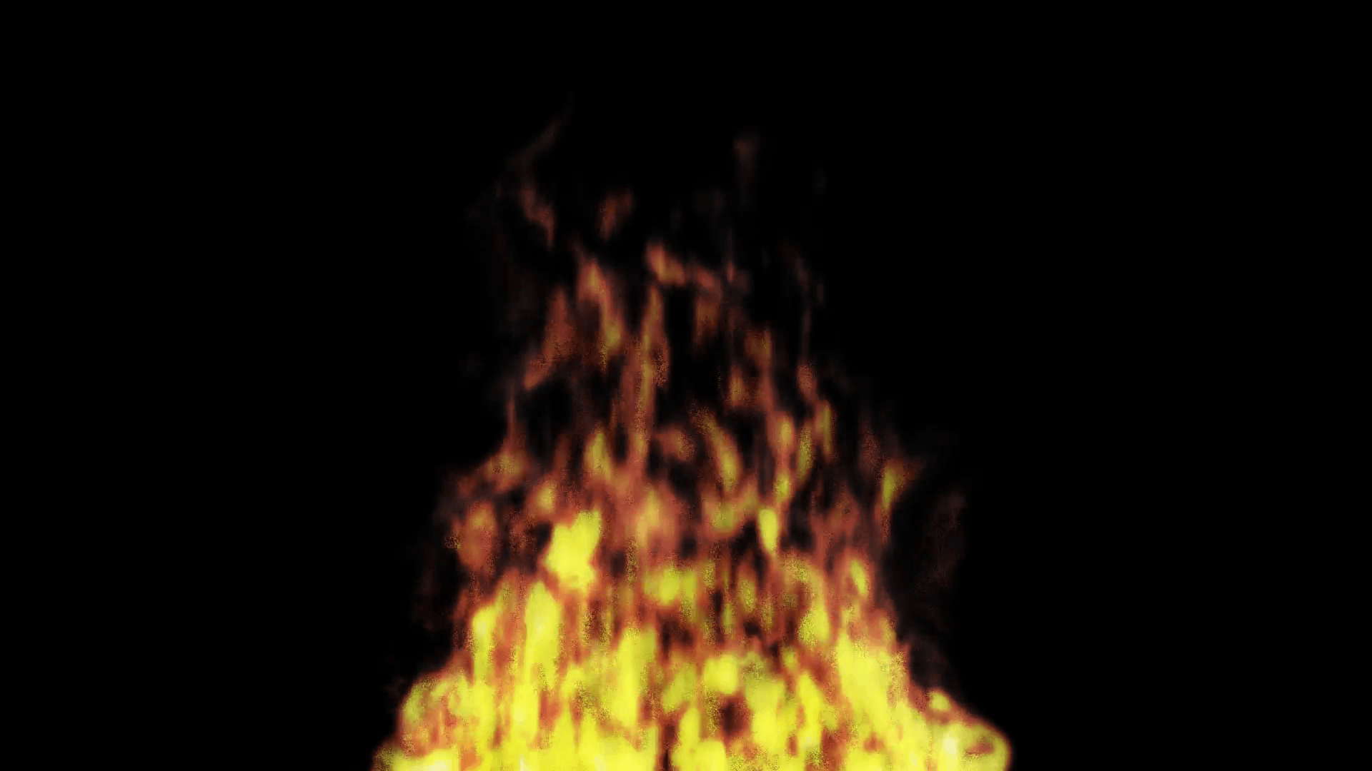 Animated realistic fire on transparent background 3 Alpha channel