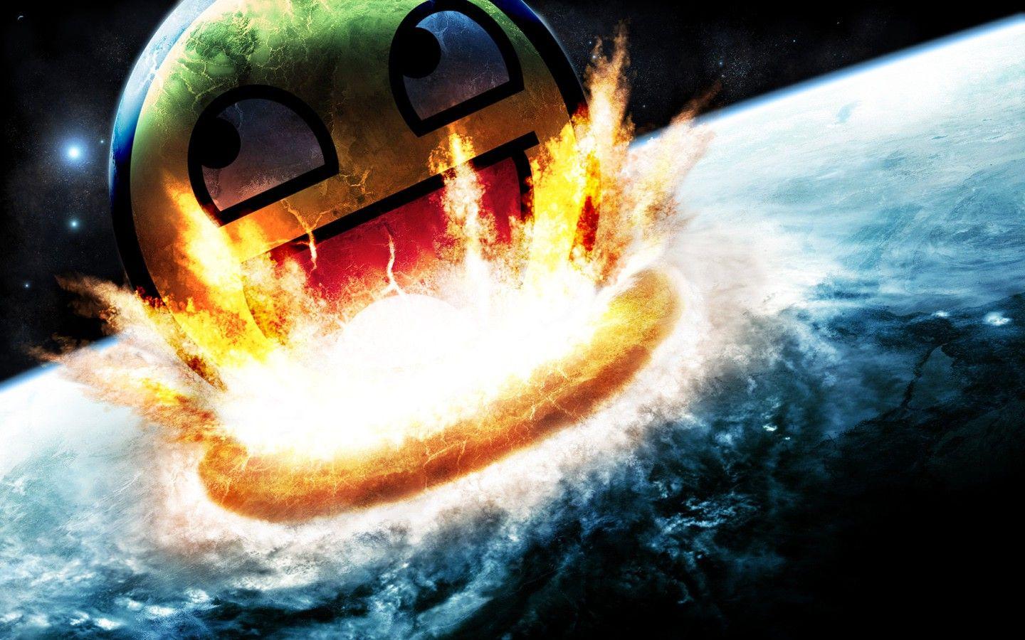 awesome Face, Explosion, Space, Planet Wallpaper HD / Desktop