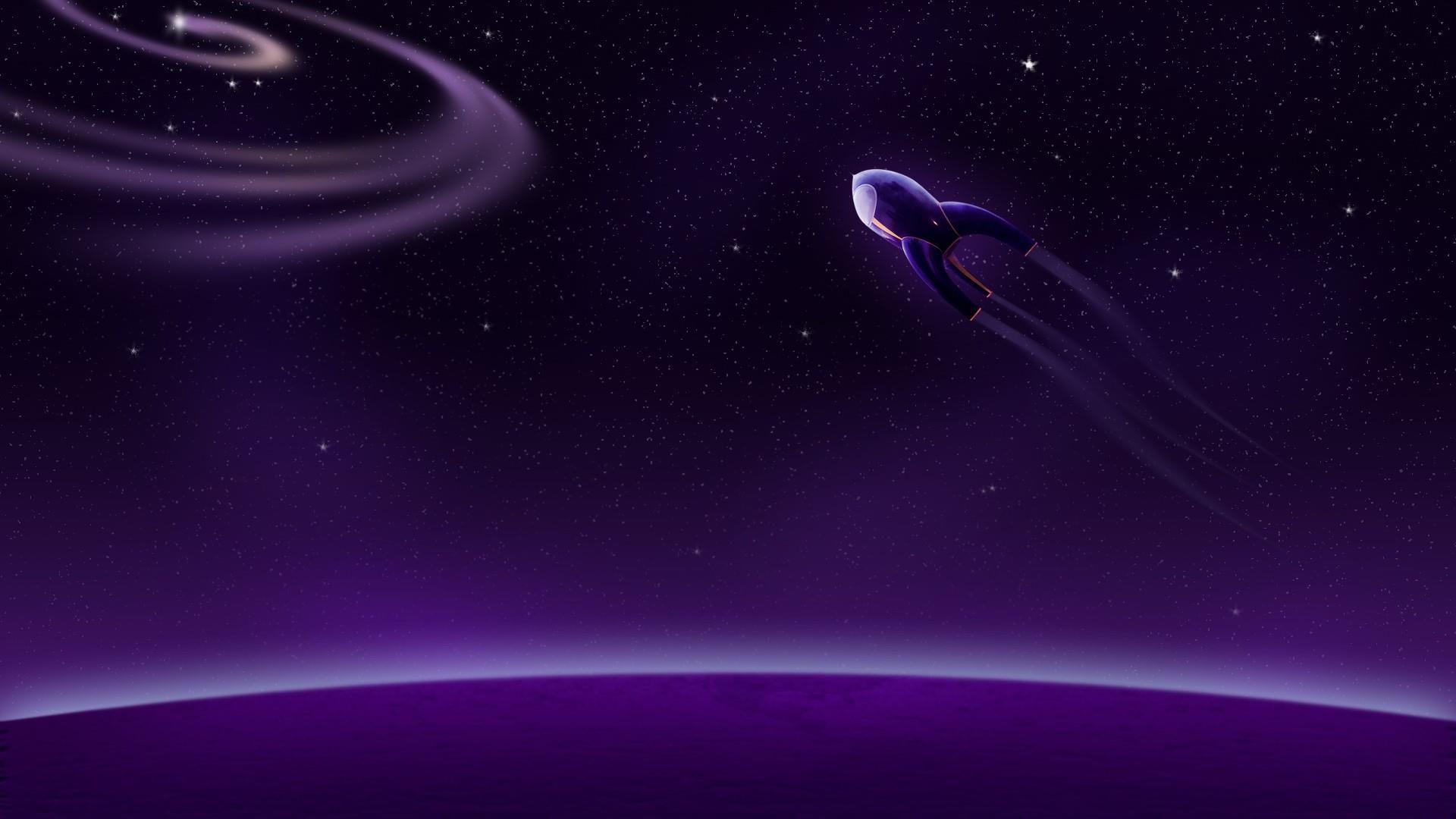 Purple Rocket Into Space Wallpaper. Wallpaper Studio 10