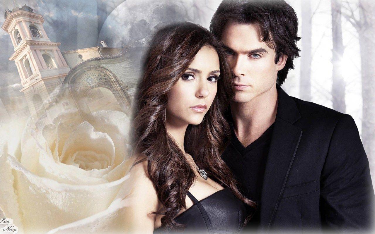 Vampire Diaries Wallpaper Damon And Elena