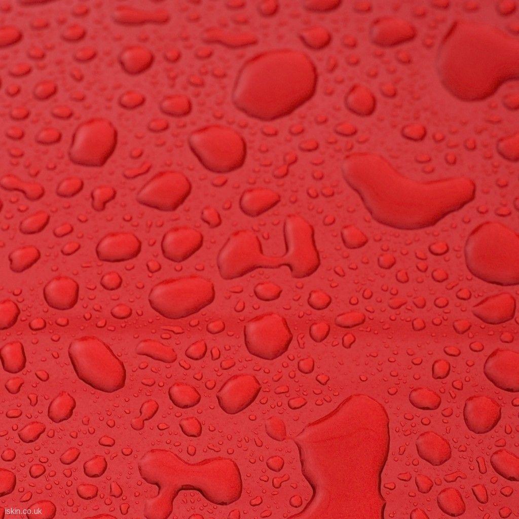 Red Water Drops iPad Wallpaper