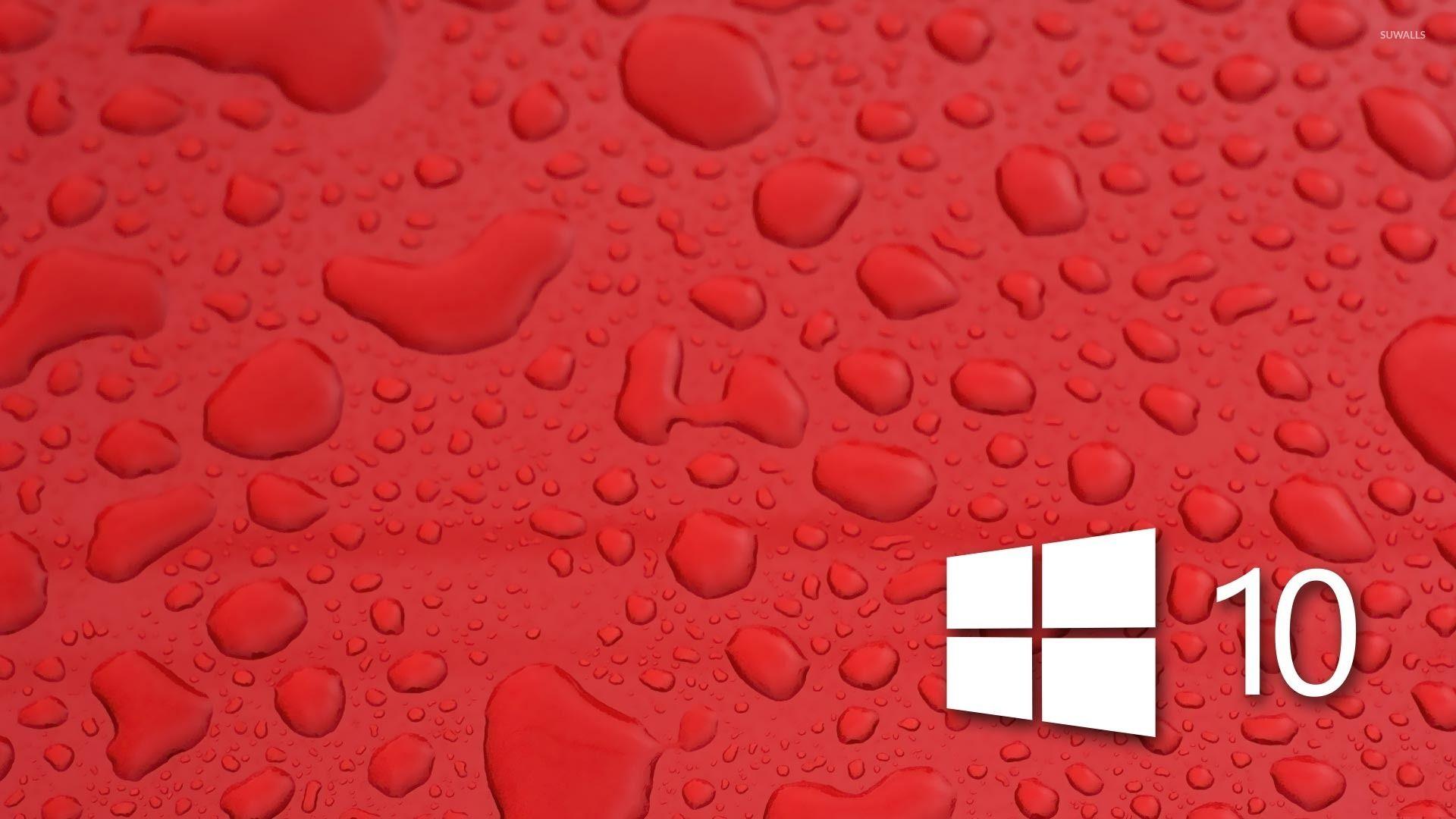 Windows 10 on water drops [3] wallpaper wallpaper