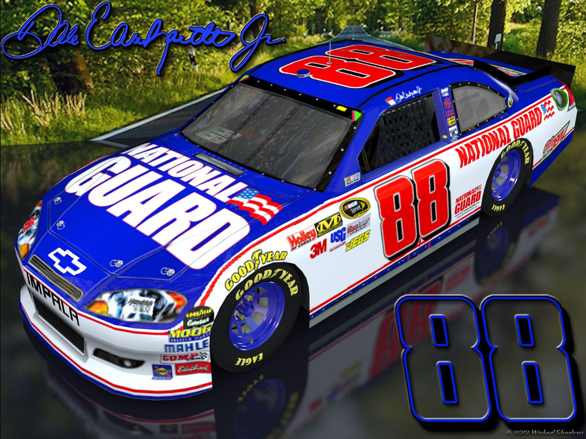 Wallpaper By Wicked Shadows: Dale Earnhardt Jr National Guard 1