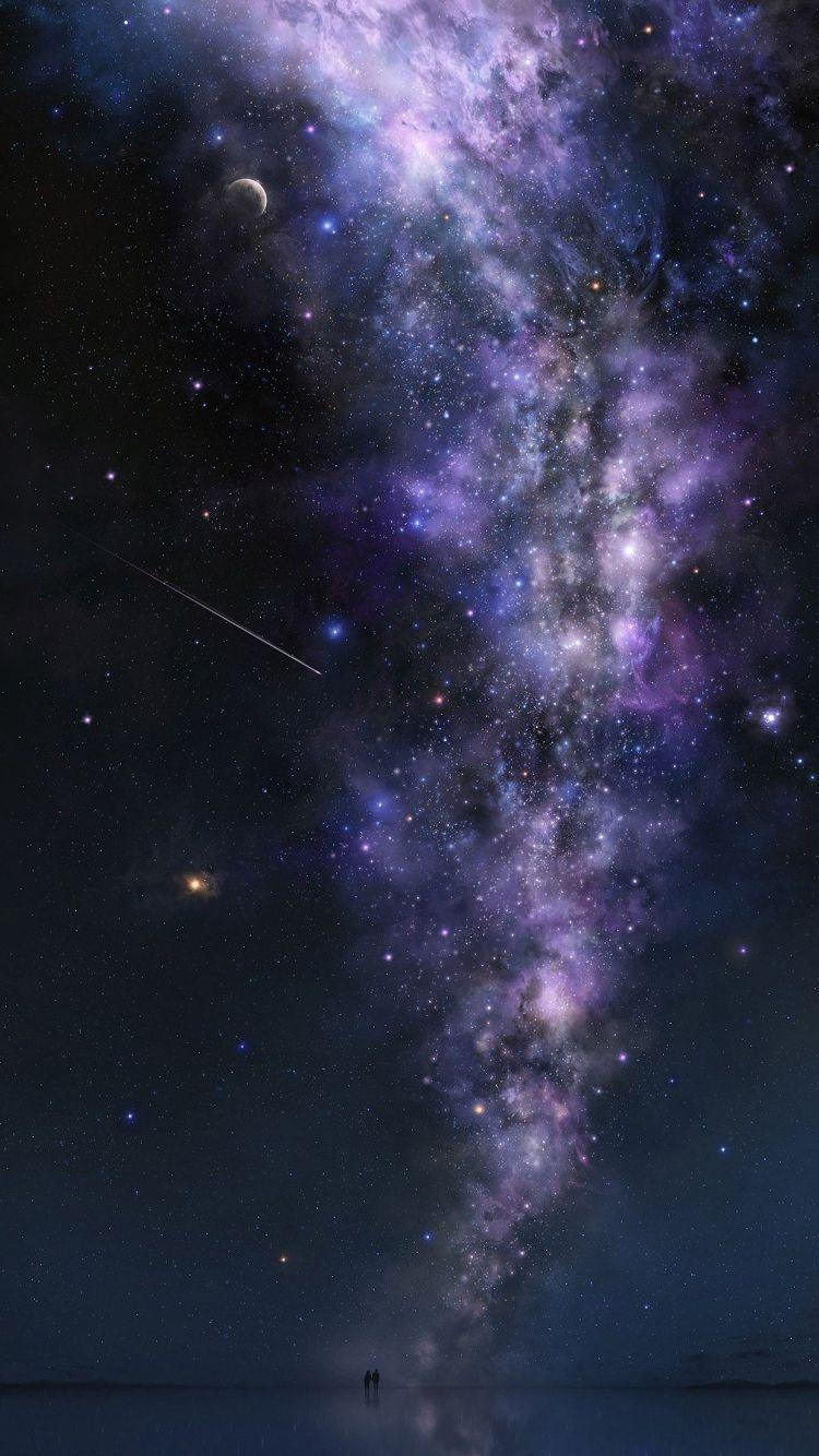 Wallpaper.wiki Milky Space Awesome Background For IPhone 6 PIC