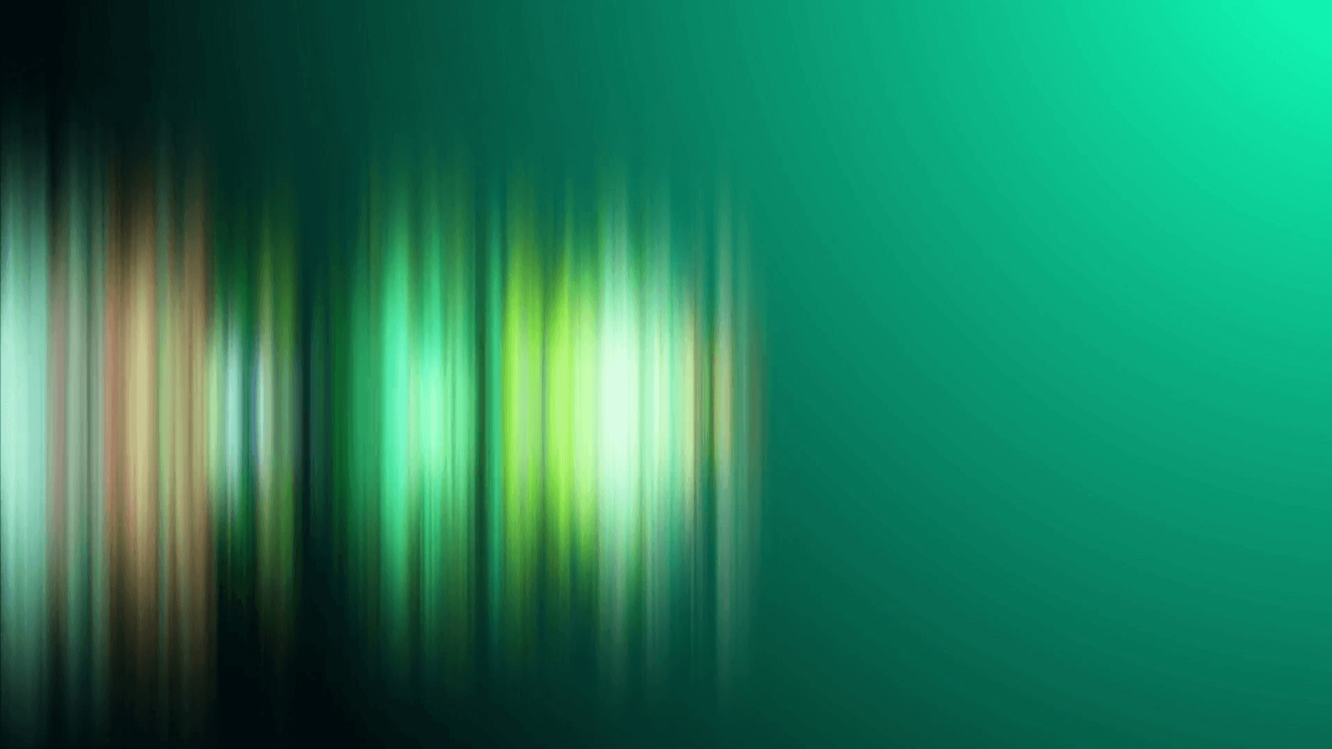 Abstract green teal spectrum motion reflection background, shining