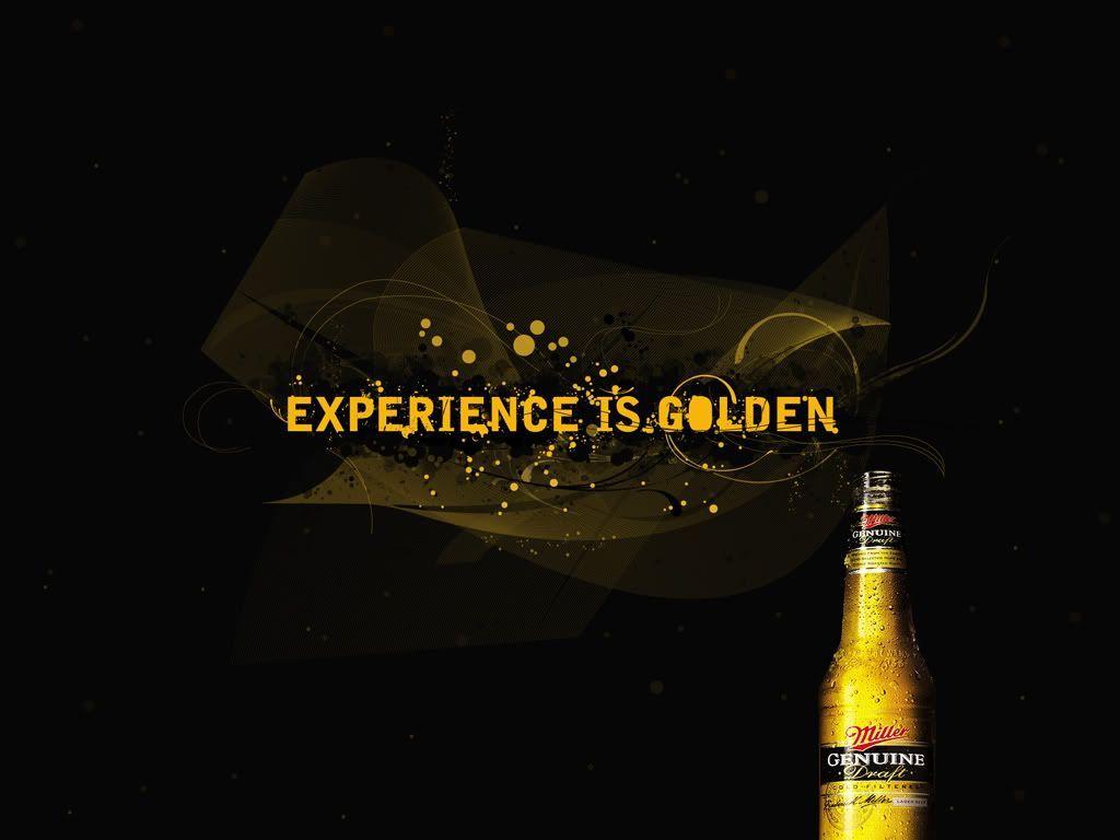 MGD Experience is Golden. Miller Genuine Draft