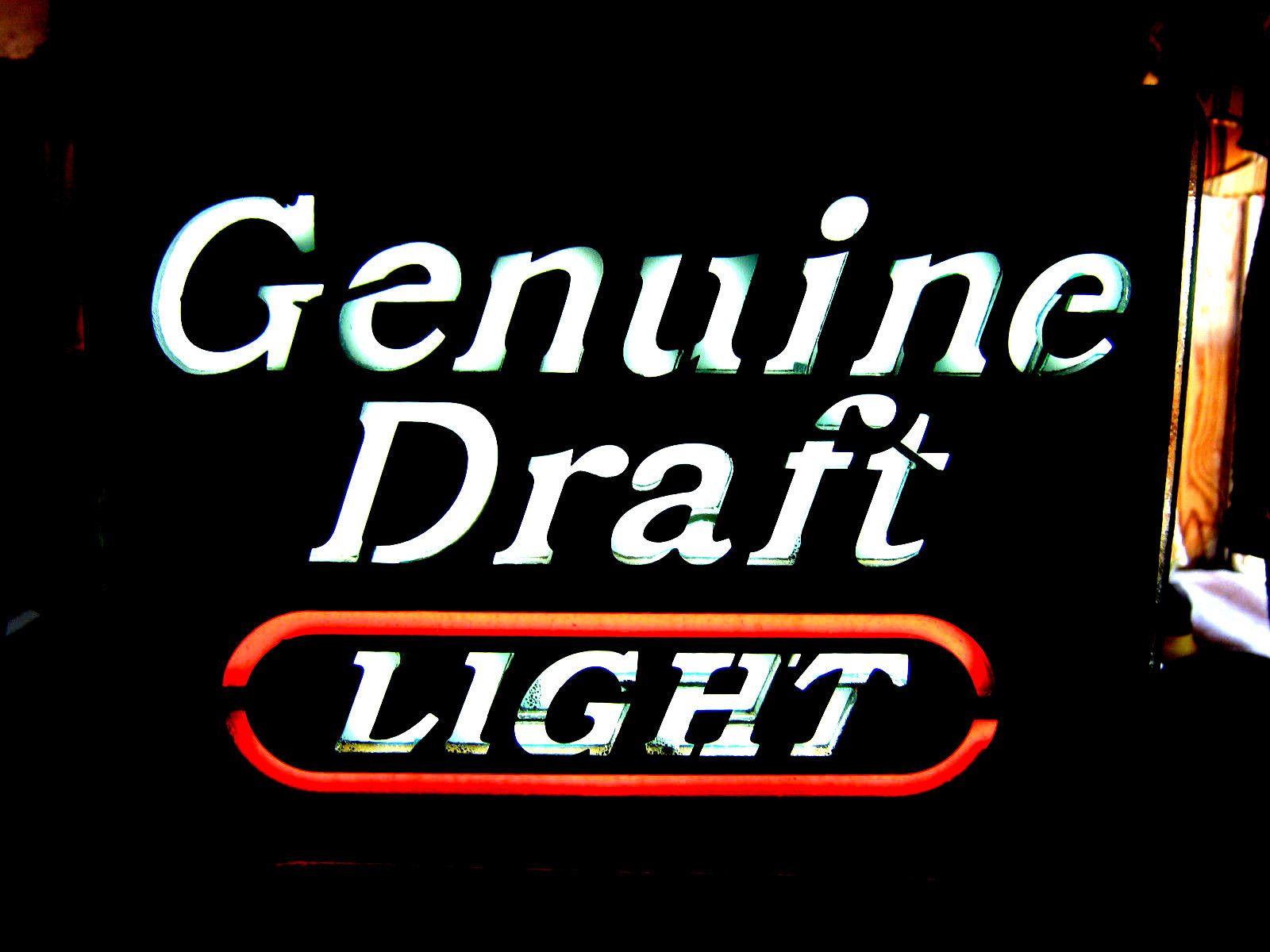 Neon Vintage Electriglas Miller Genuine Draft Cash Register Lighted