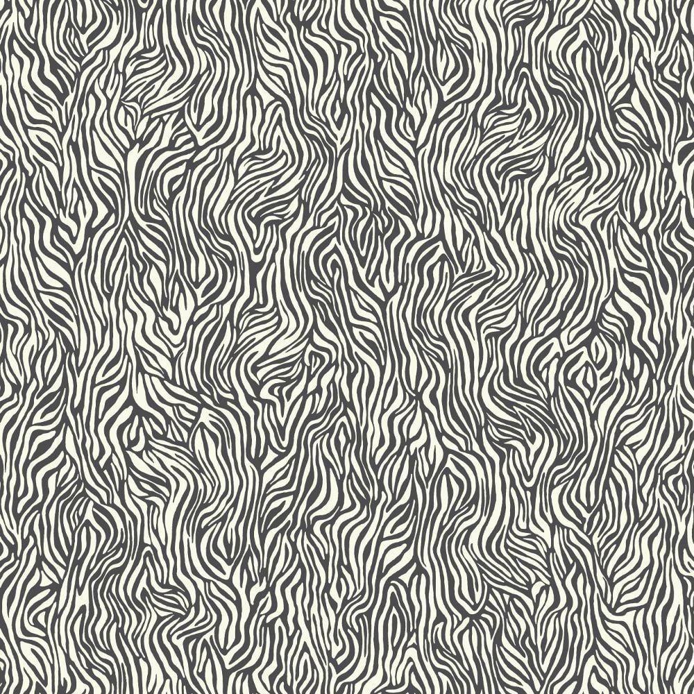 Holden Nala Glitter Zebra Animal Print Black And White Wallpaper