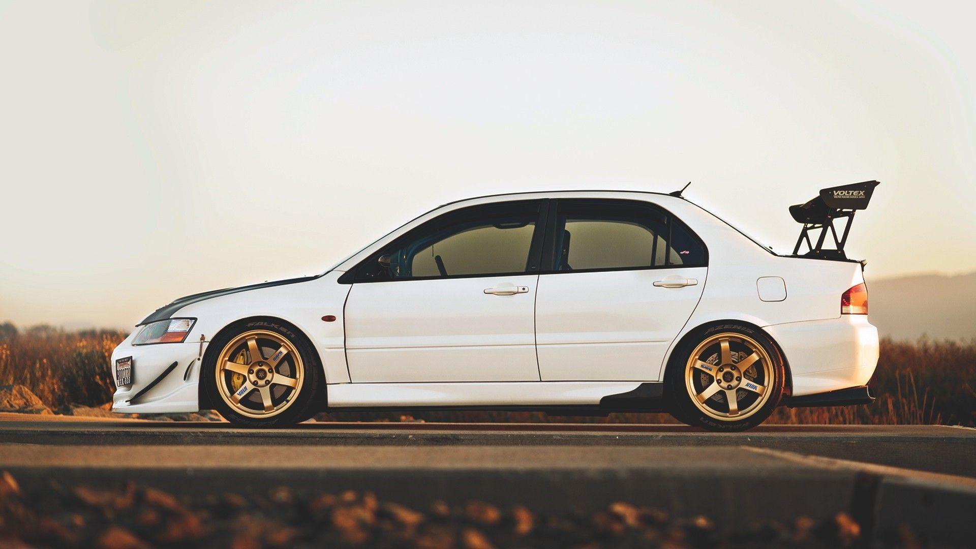 car evolution tuning mitsubishi lancer evo white cars wallpaper