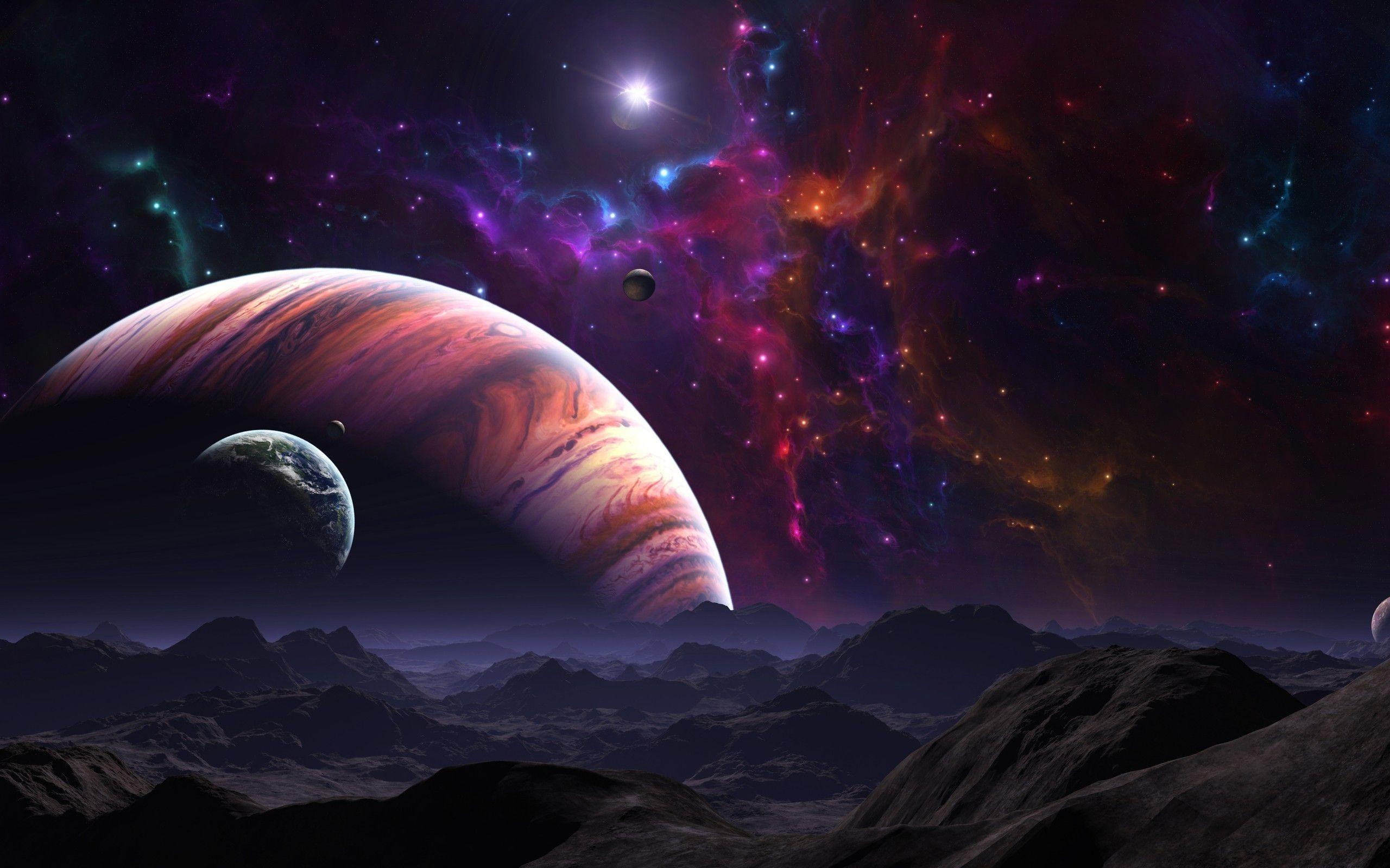 Trippy Space Wallpaper