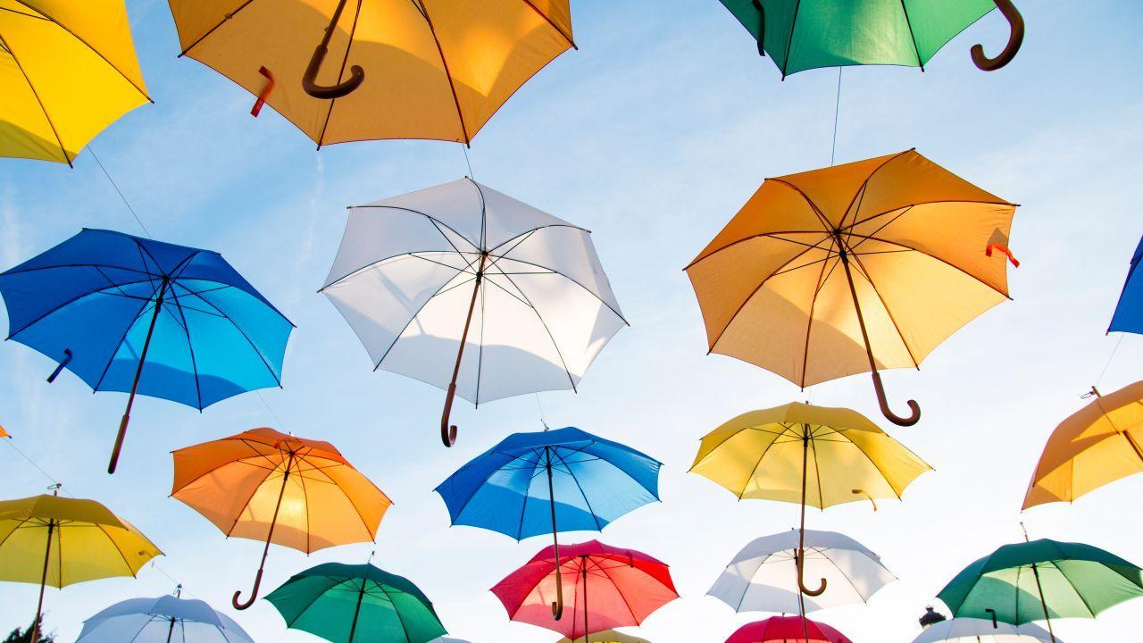 Wallpaper Umbrellas, Colorful, HD, 5K, Photography