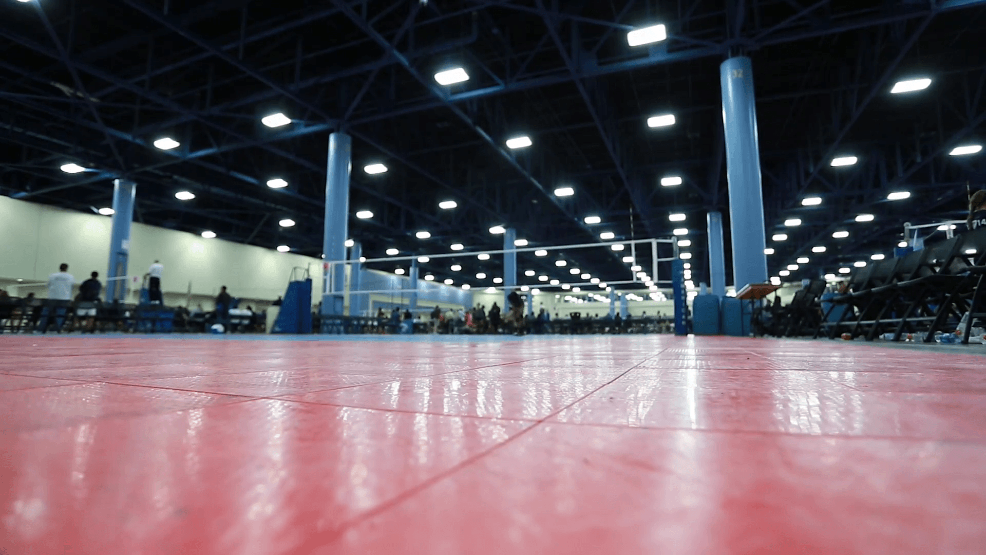 Indoor Volleyball Court Stock Video Footage