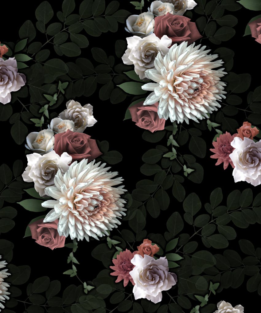 Dark Flowers pattern. Jonte C.O.A.H.O.C