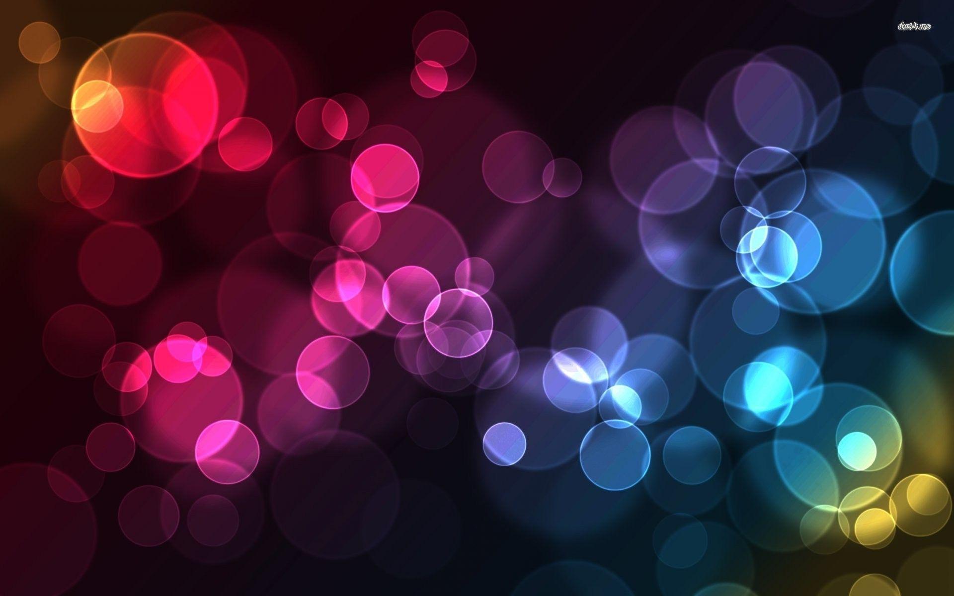 Blurry neon circles wallpaper wallpaper