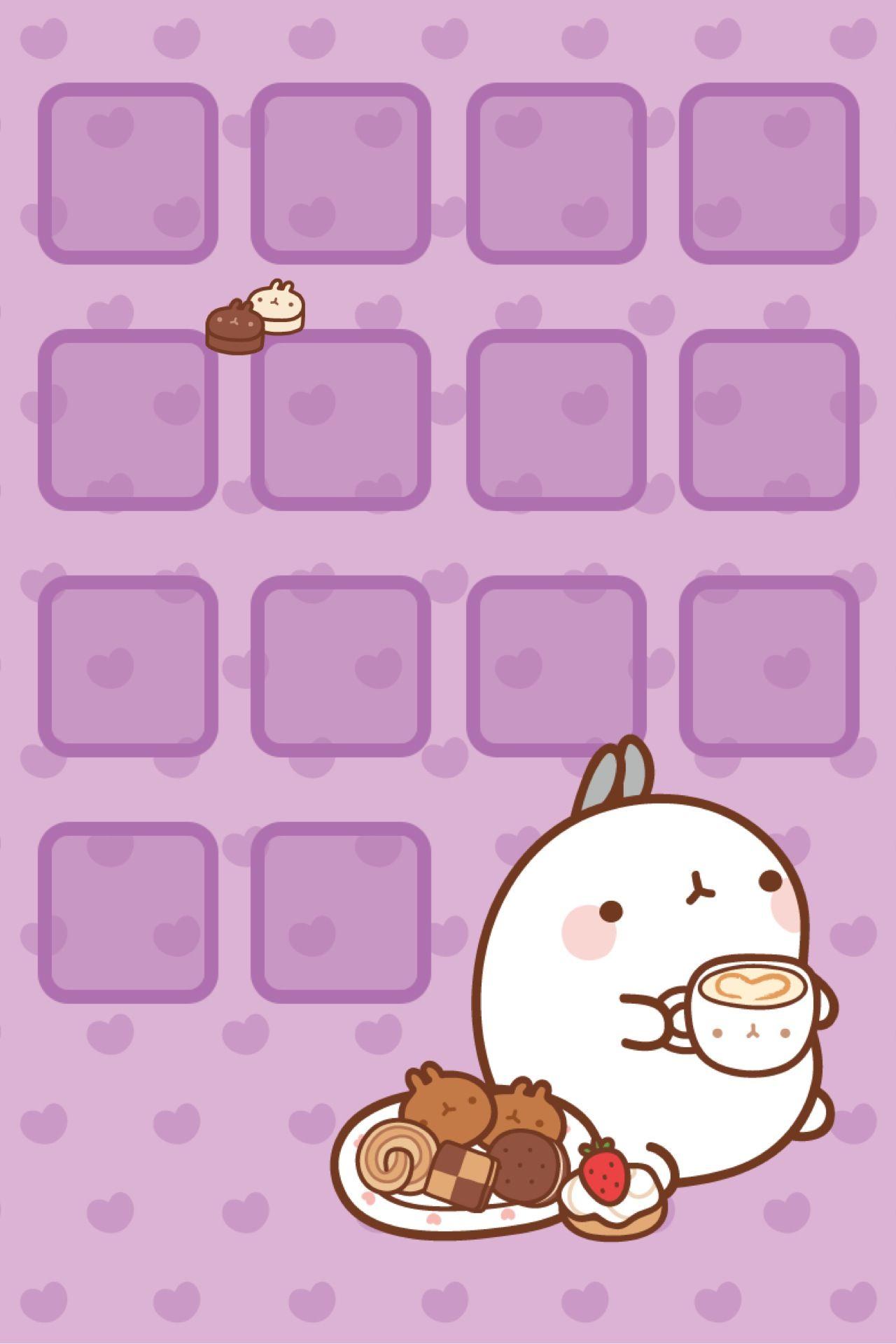 Molang iPhone Theme & Wallpaper