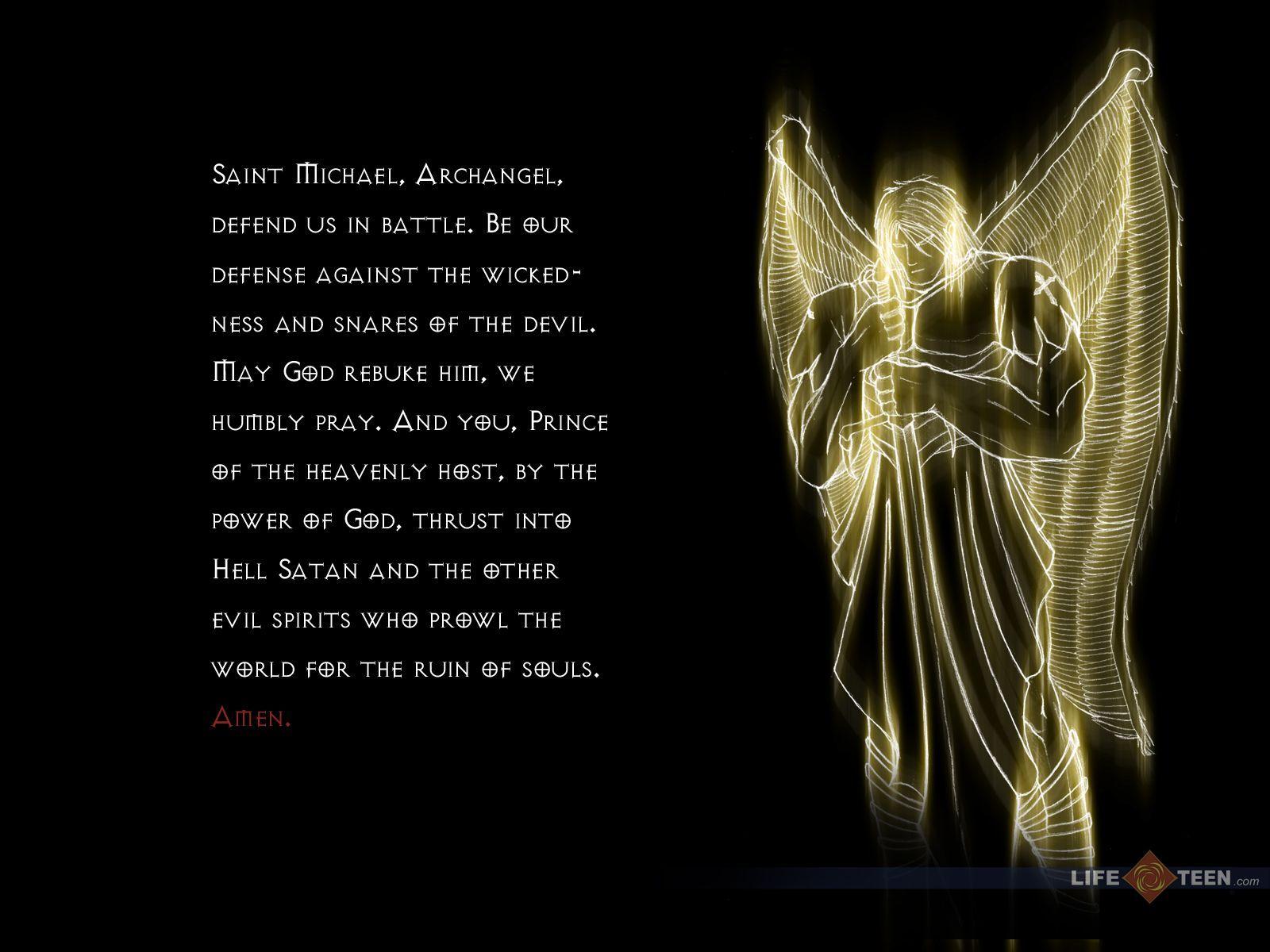 Angel Protection Prayer. St. Michael The Archangel Wallpaper