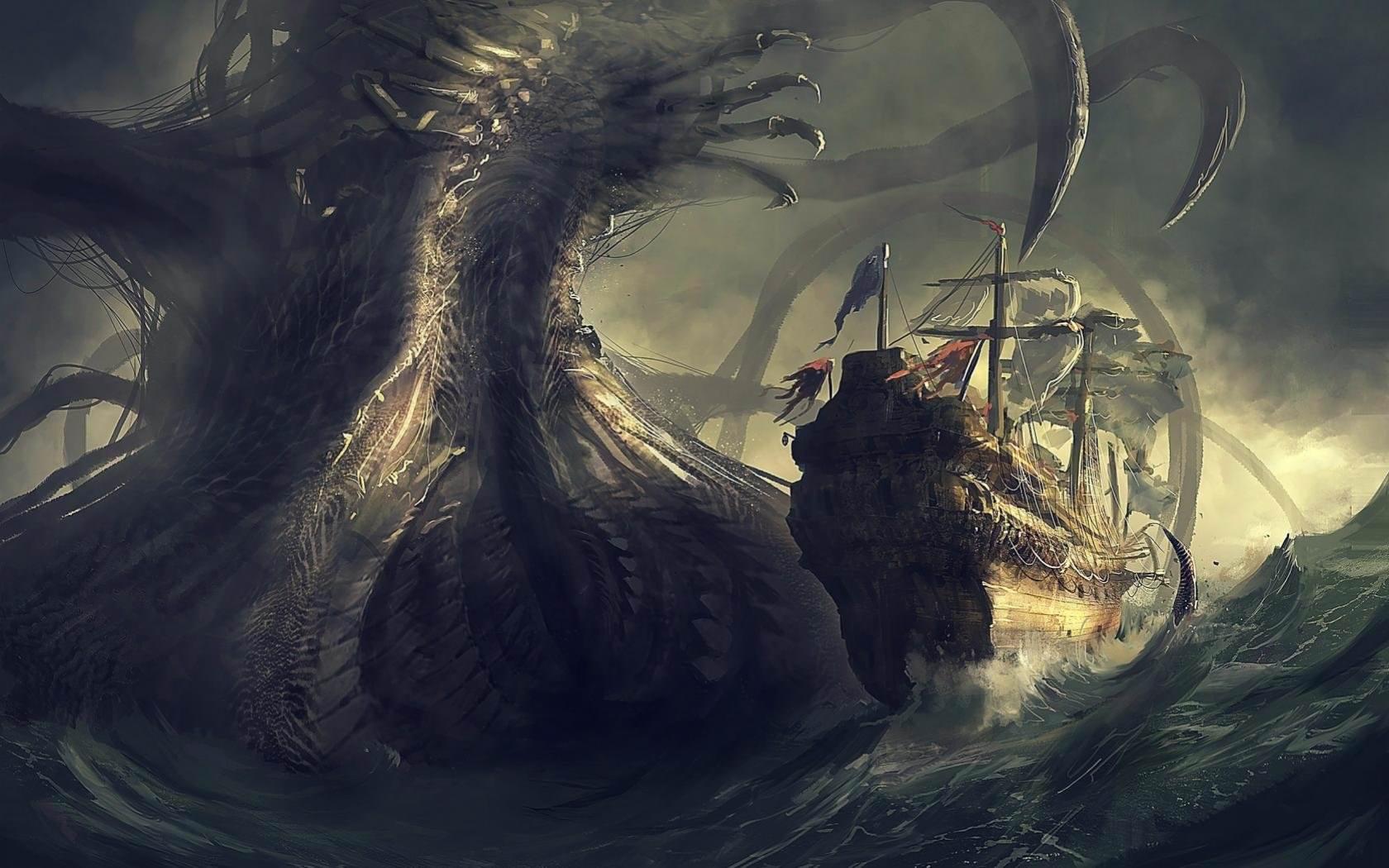 High resolution Sea Monster HD 1680x1050 wallpaper for desktop
