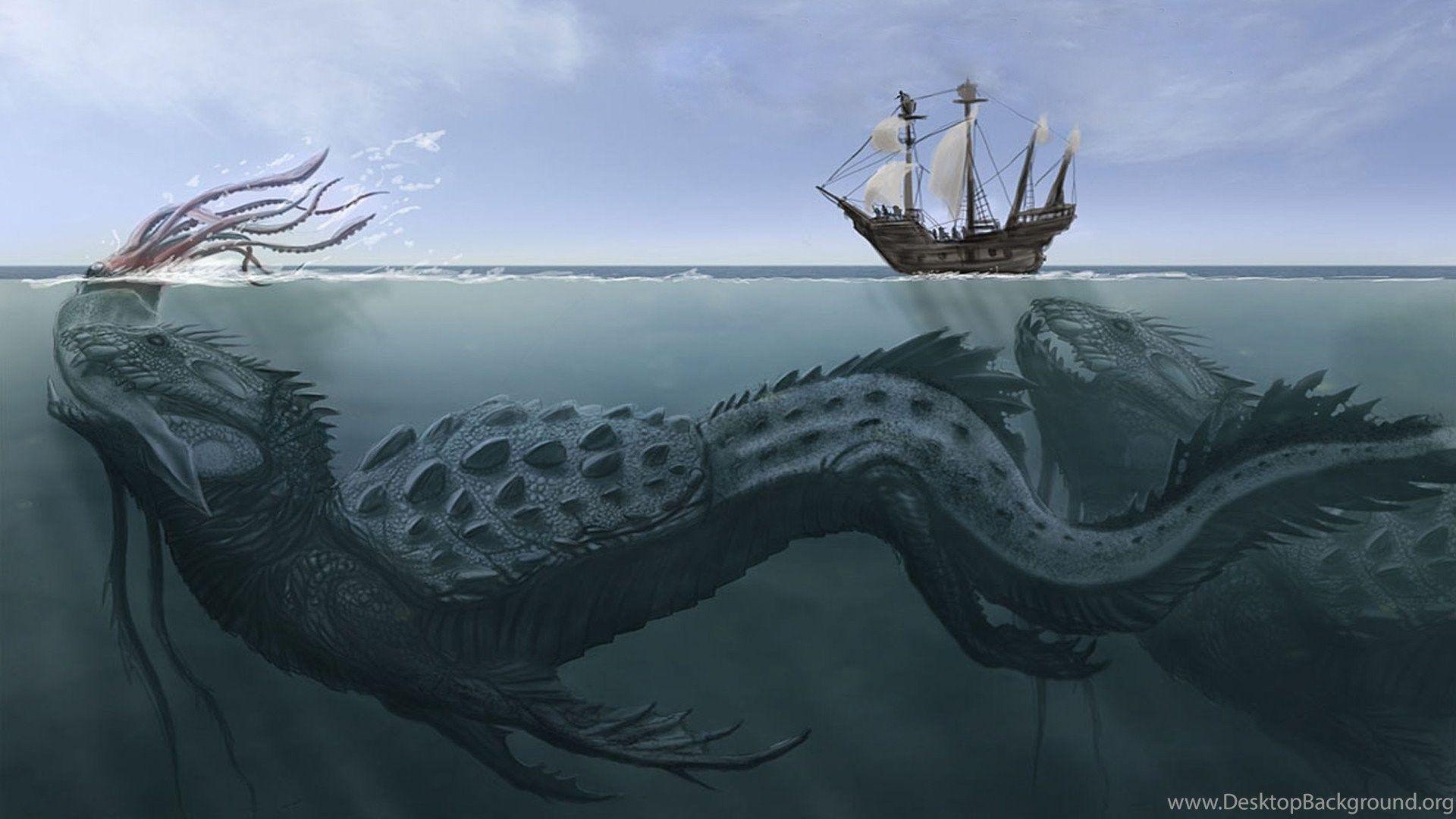 Sea Monster HD Wallpaper Desktop Background