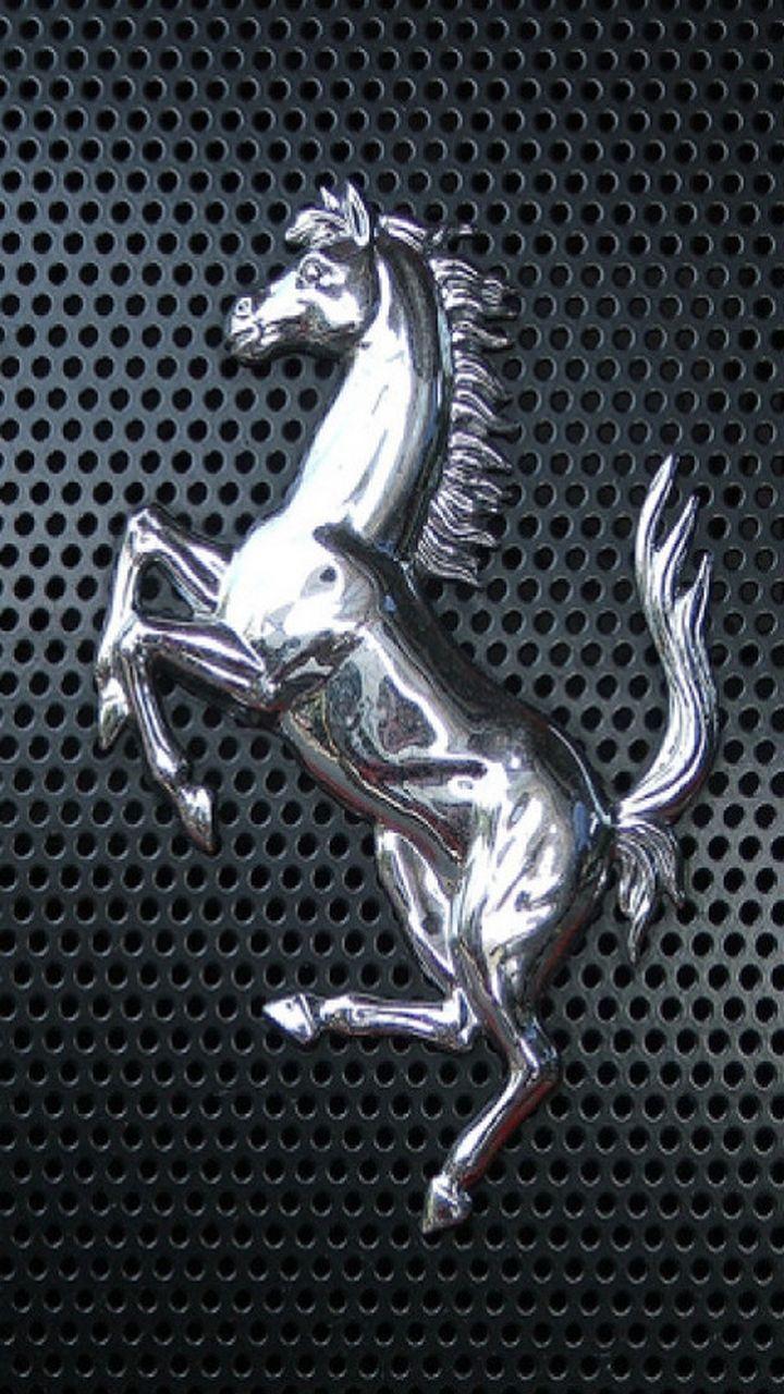 Ferrari new steel horse logo iphone 5 HD wallpaper free. iPhone