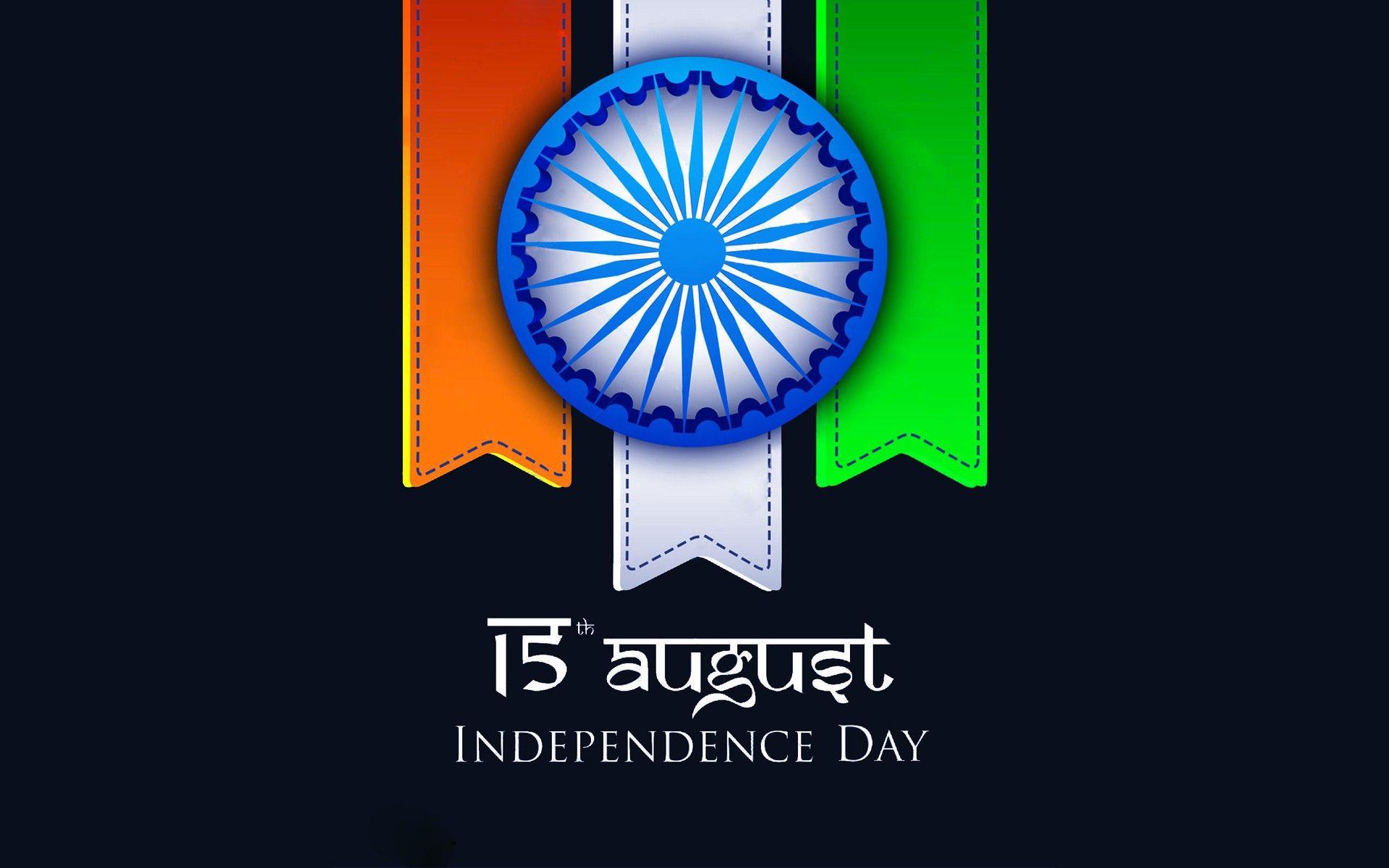 August Indian Flag Black Background Wallpaper HD Wallpaper