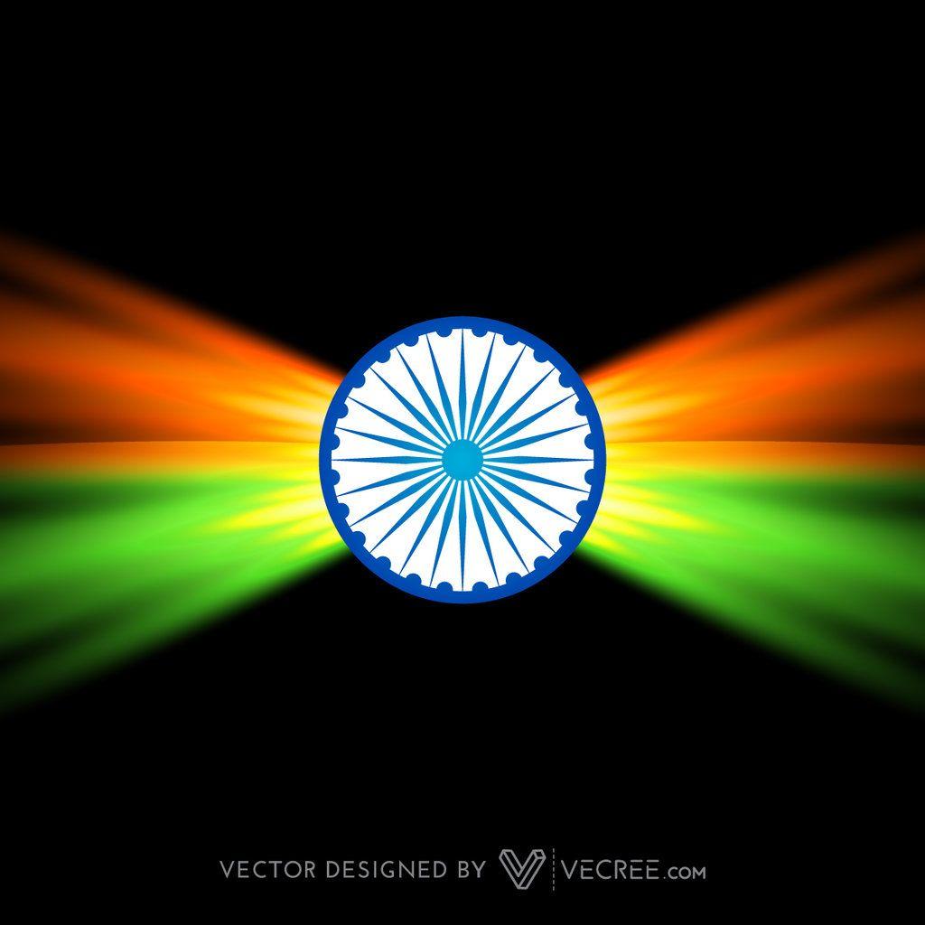 Creative Dark Indian Flag Design Free Vector