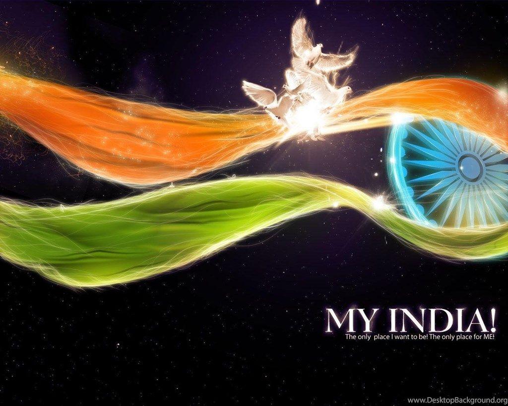 Indian Flag Flying Wallpaper Desktop Background