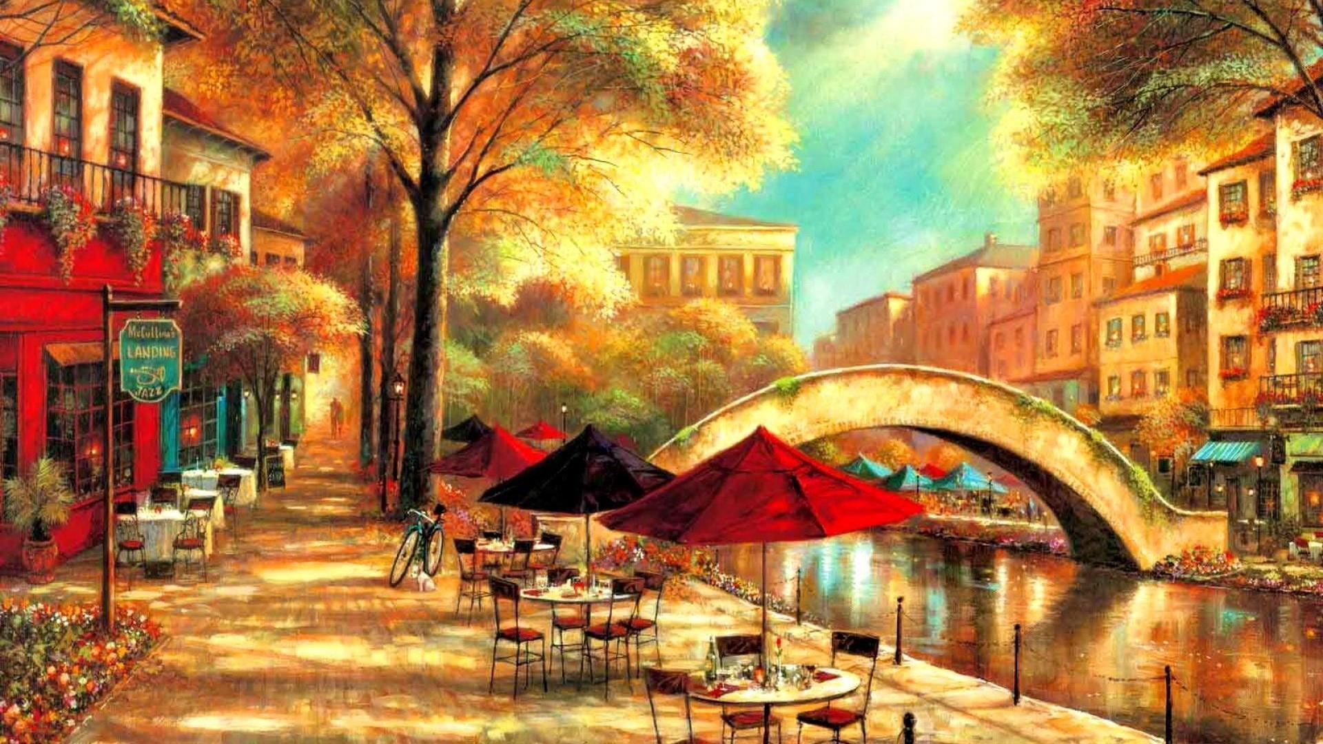 Riverwalk Café Wallpaper. Wallpaper Studio 10. Tens of thousands