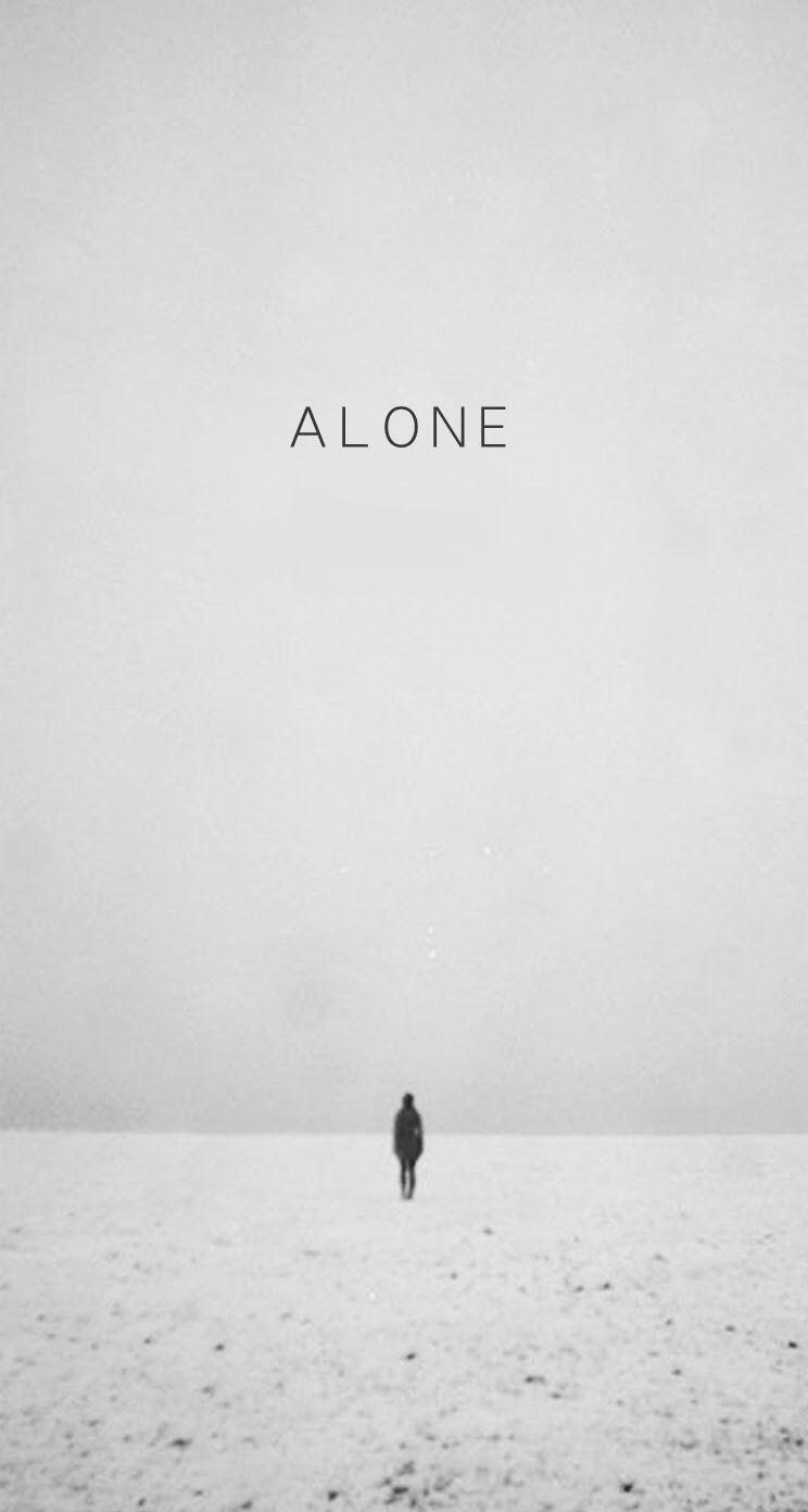 Walking Alone Winter Scene iPhone 6 Plus HD Wallpaper HD